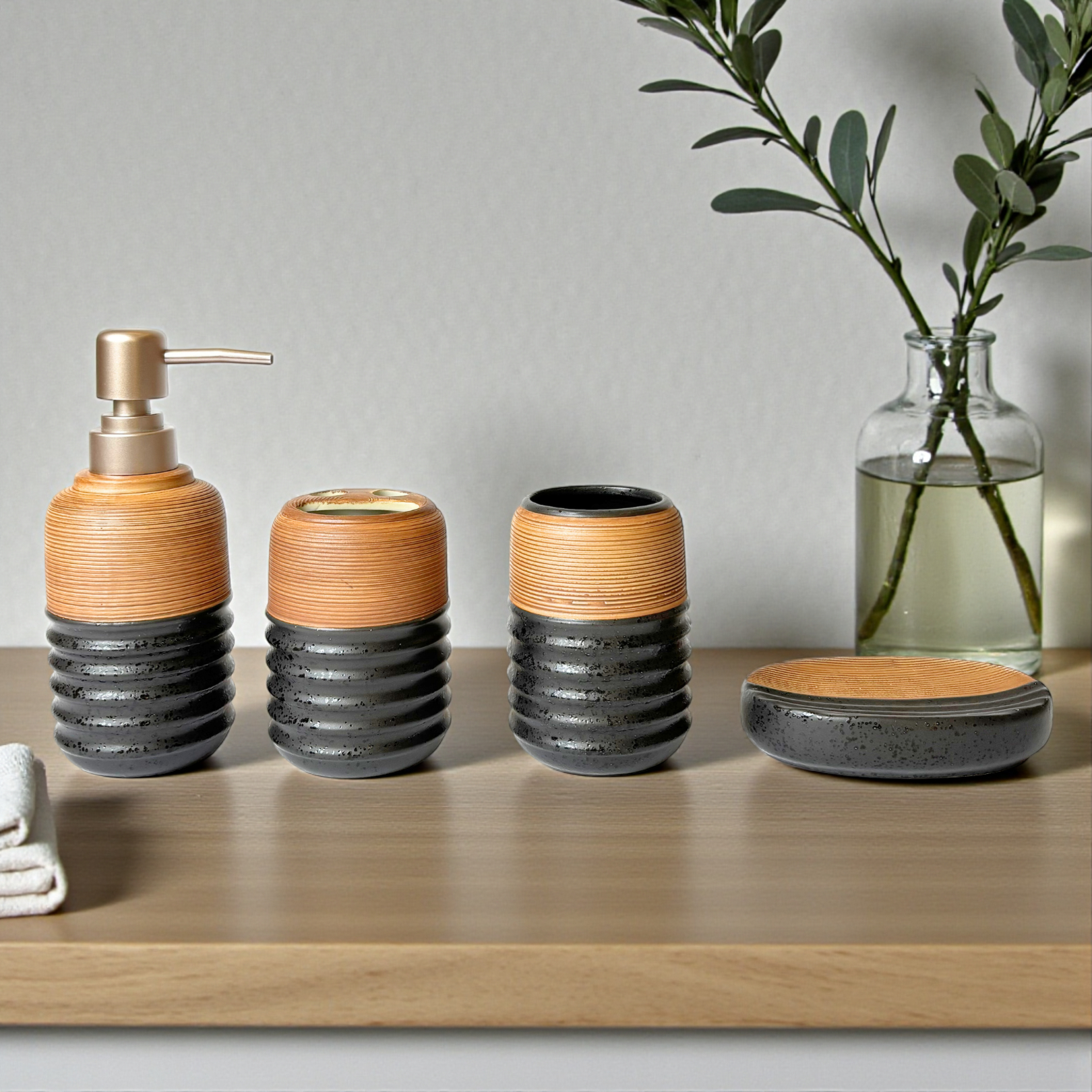 Modern Elegance Soap Dispenser Set Of 4