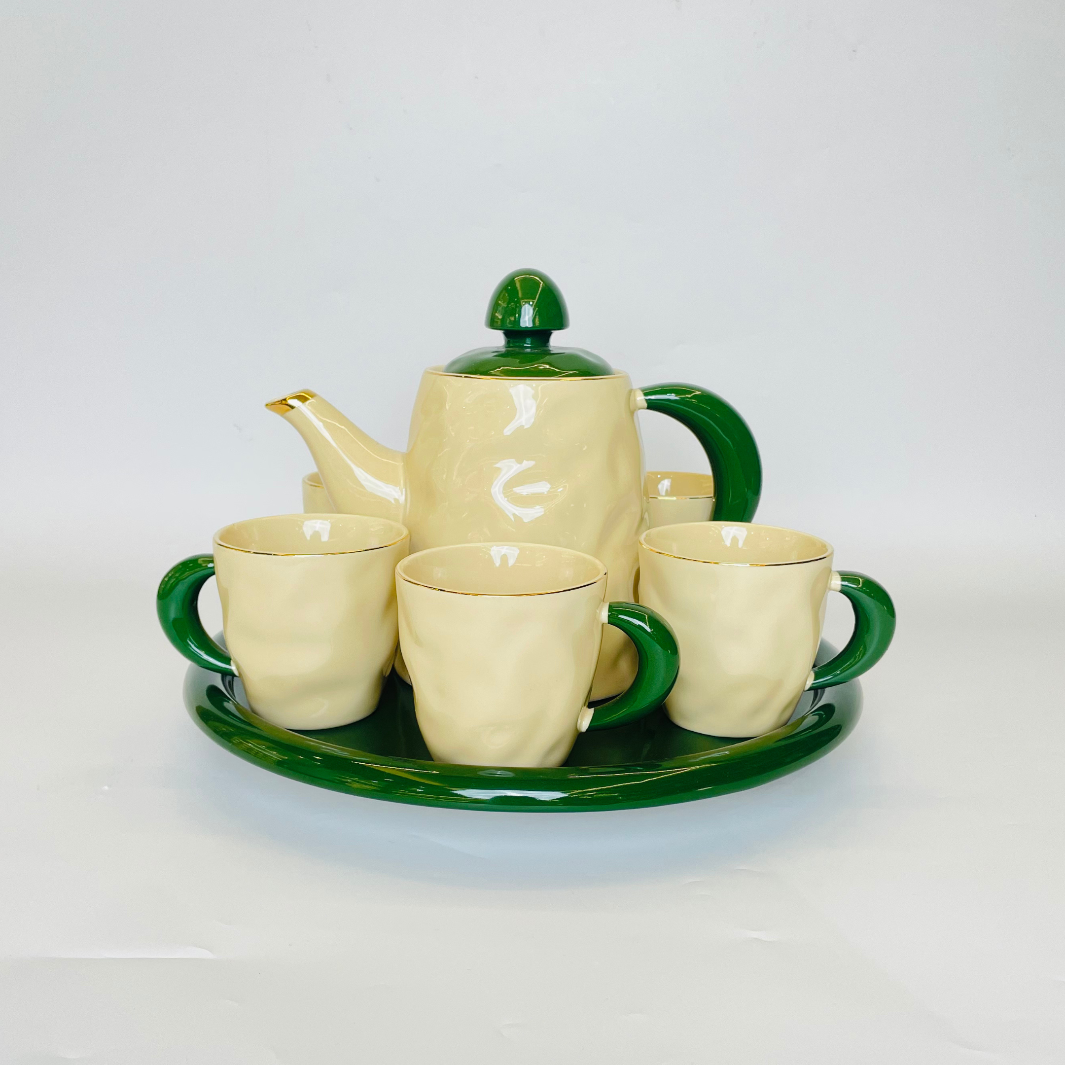 Soft Green Gloss Tea Set - Set of 9
