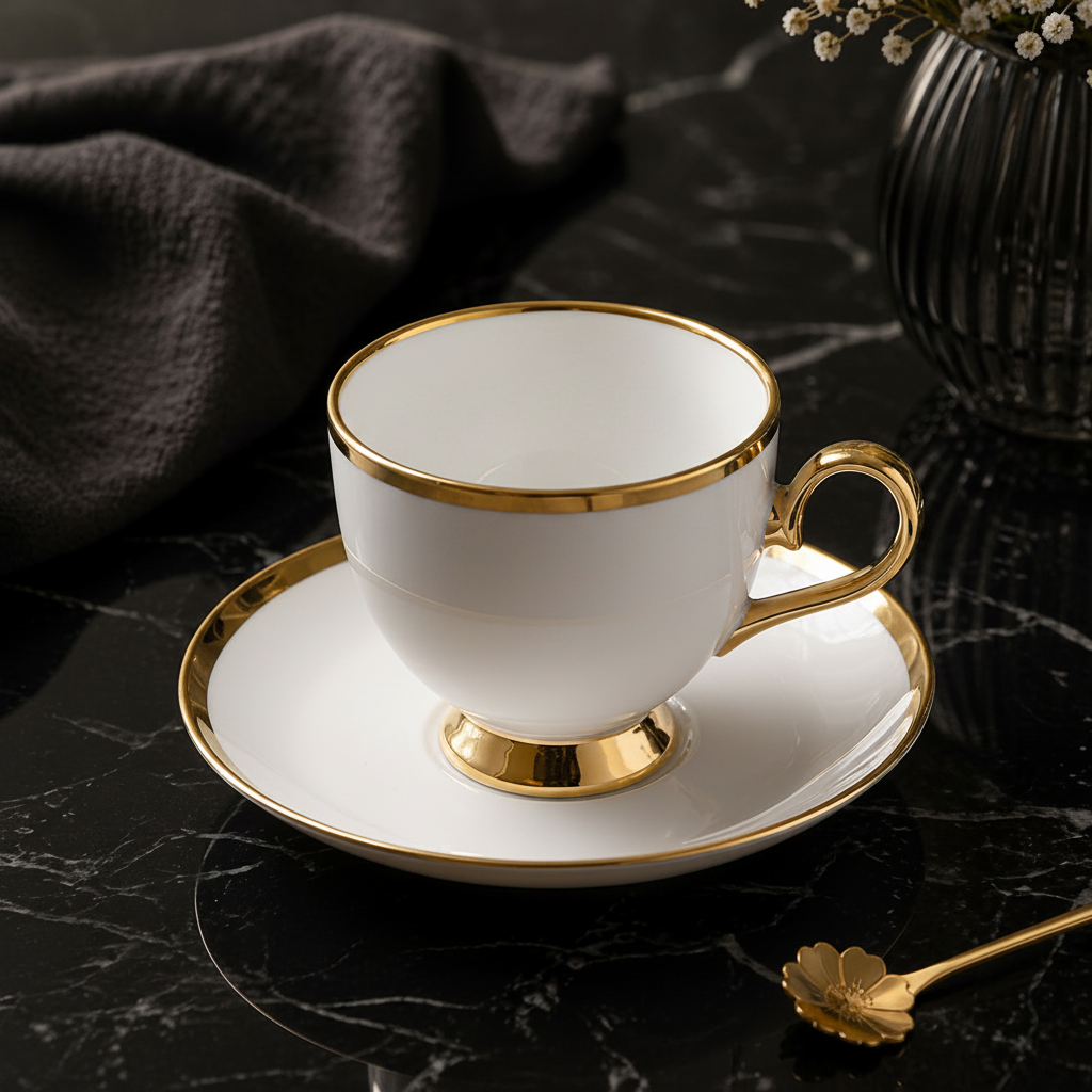 Minimalist Tea Cup & Saucer Set