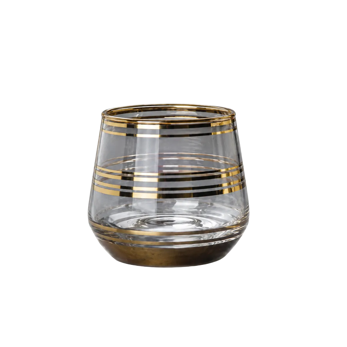 Luxury Gold Stripe Glasses Set of 6