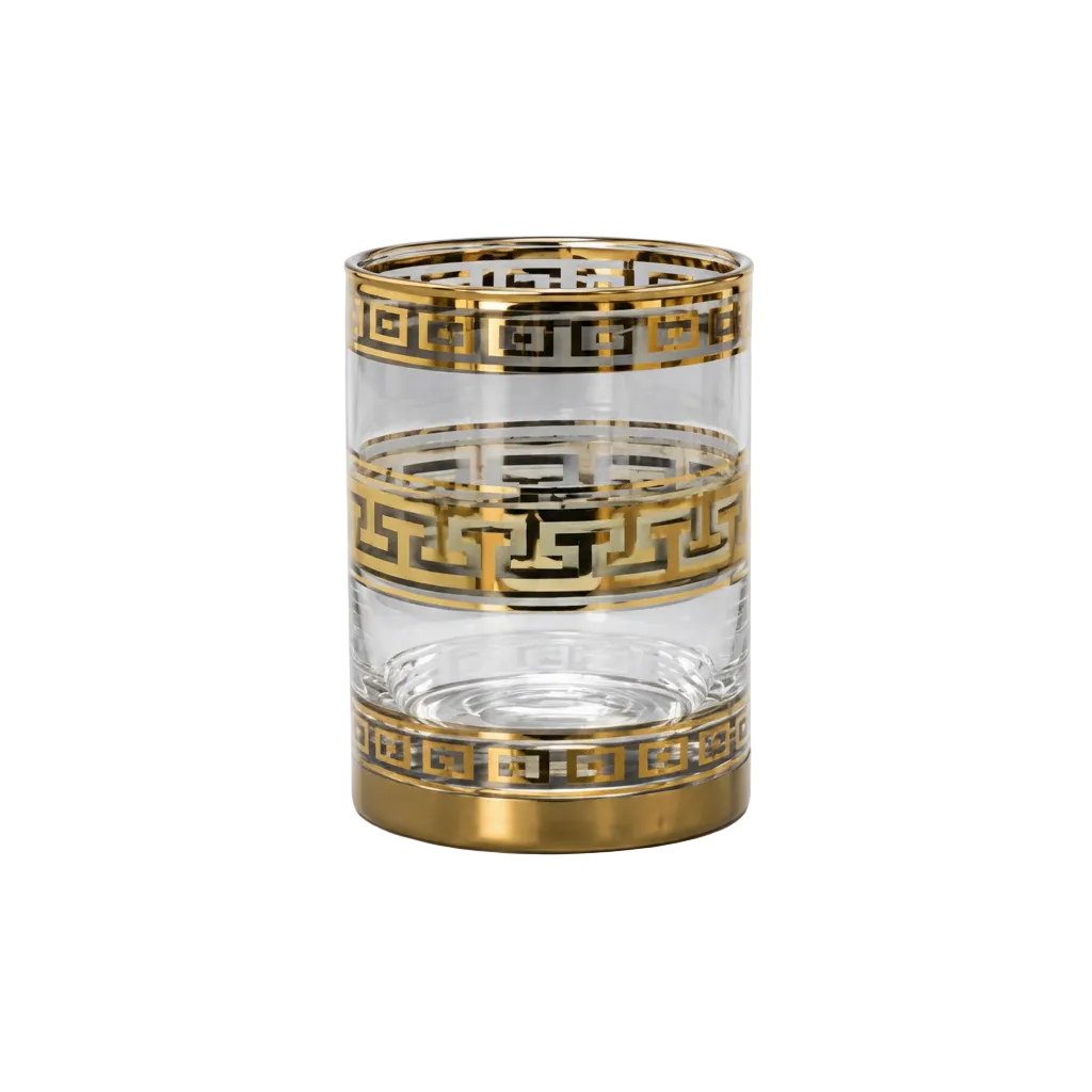 Elegant Greek Pattern Glasses Set of 6