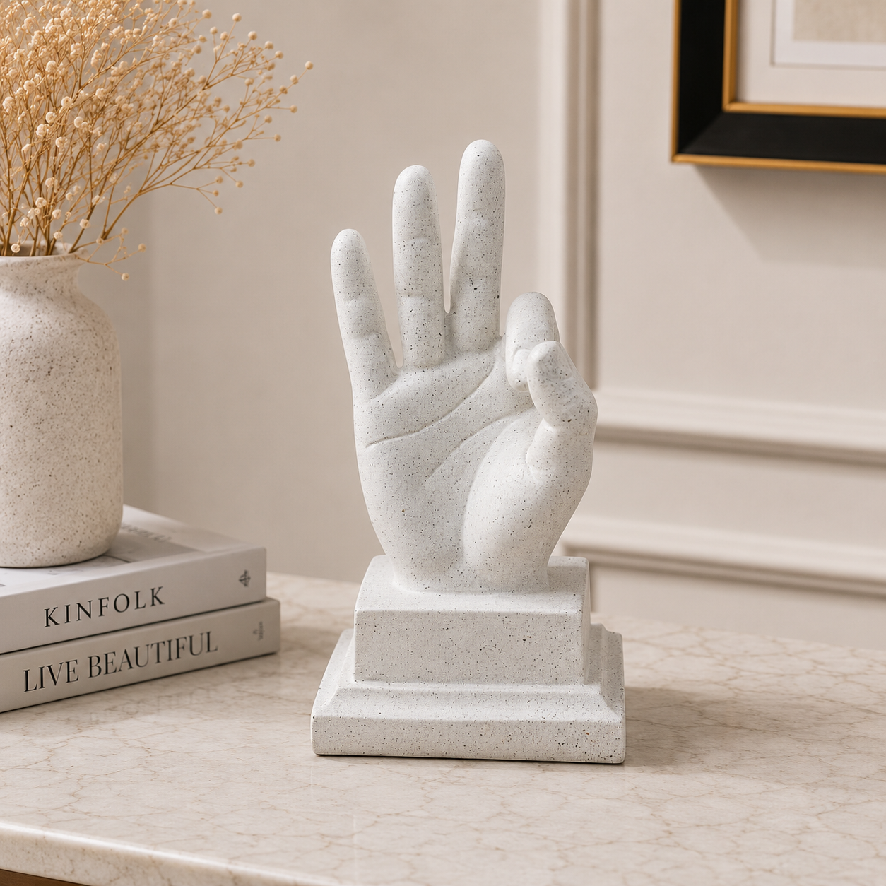 Minimalist Excellent Hand Sign Showpiece