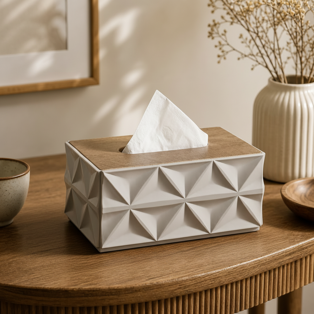 Modern Geometric Tissue Box Holder