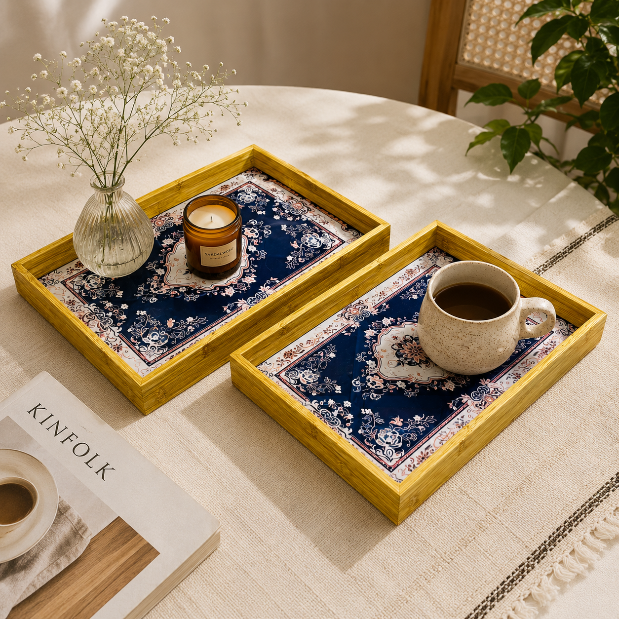 Royal Persian Print Serving Tray Set