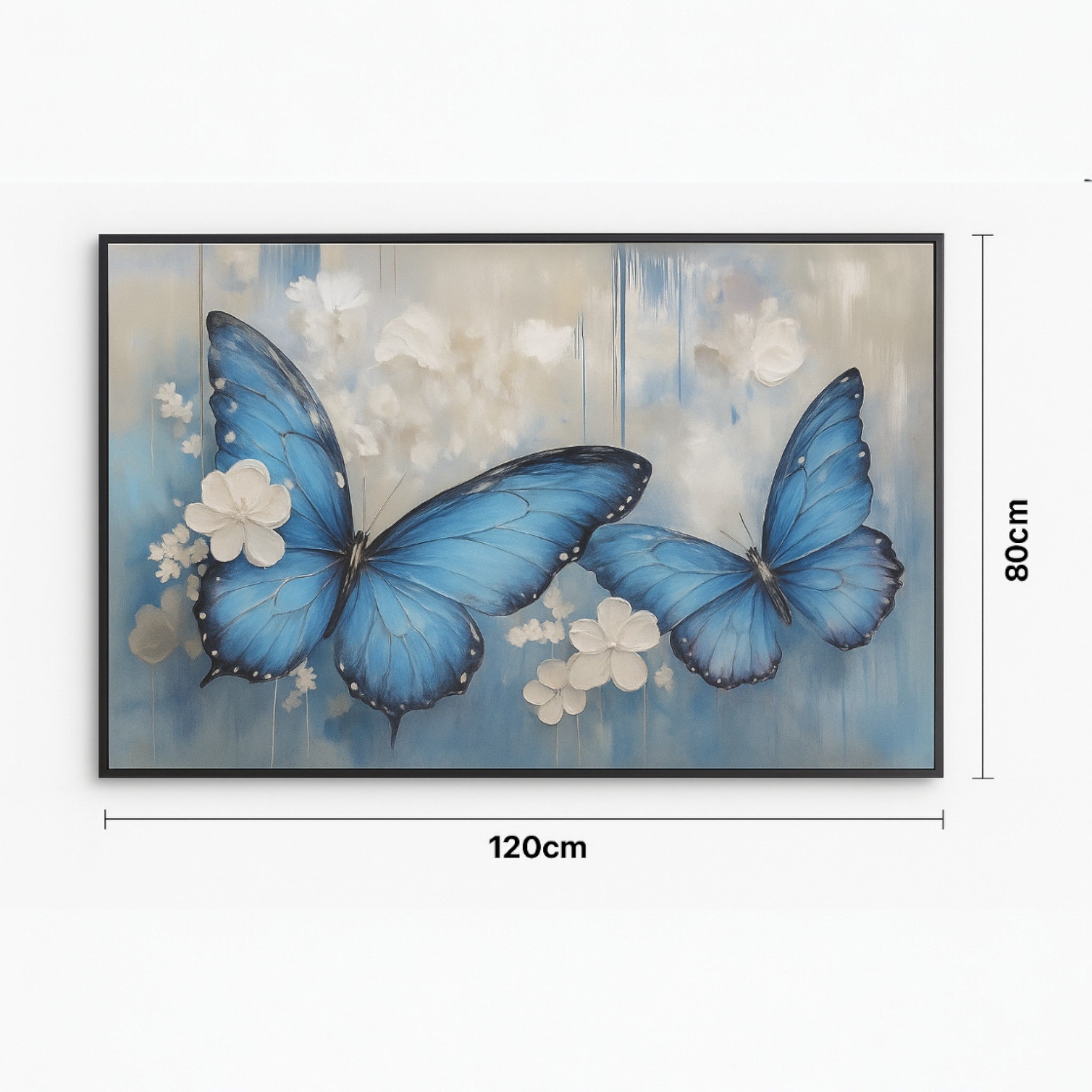 Azure Majesty – Luxury Butterfly Wall Art