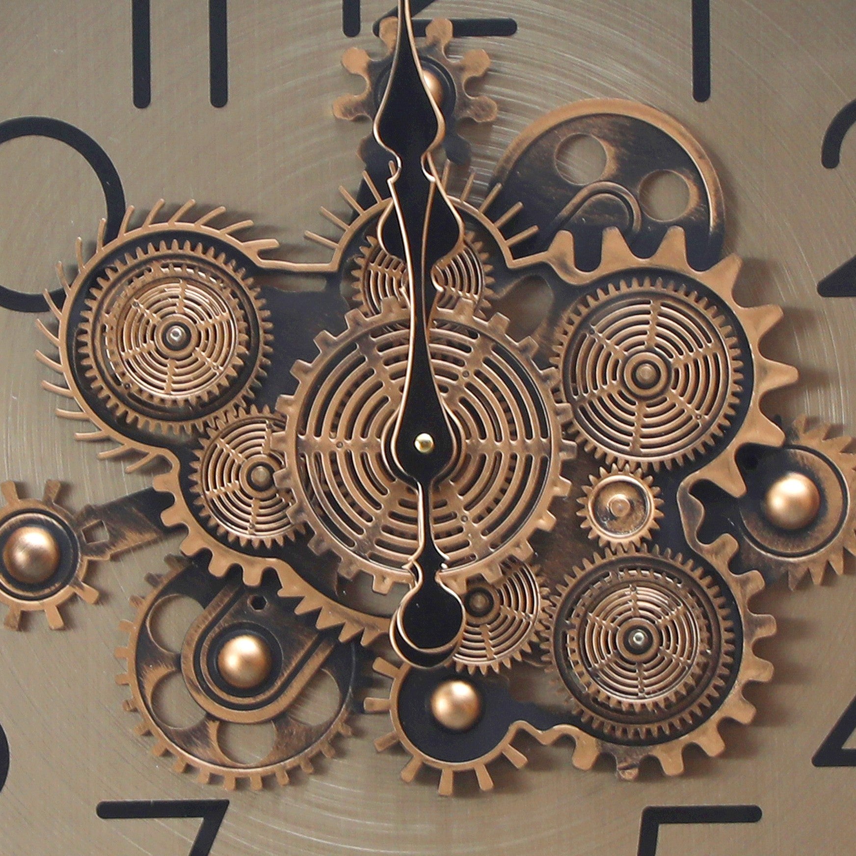 Antique Bronze Gear Wall Clock – 60cm Statement Piece