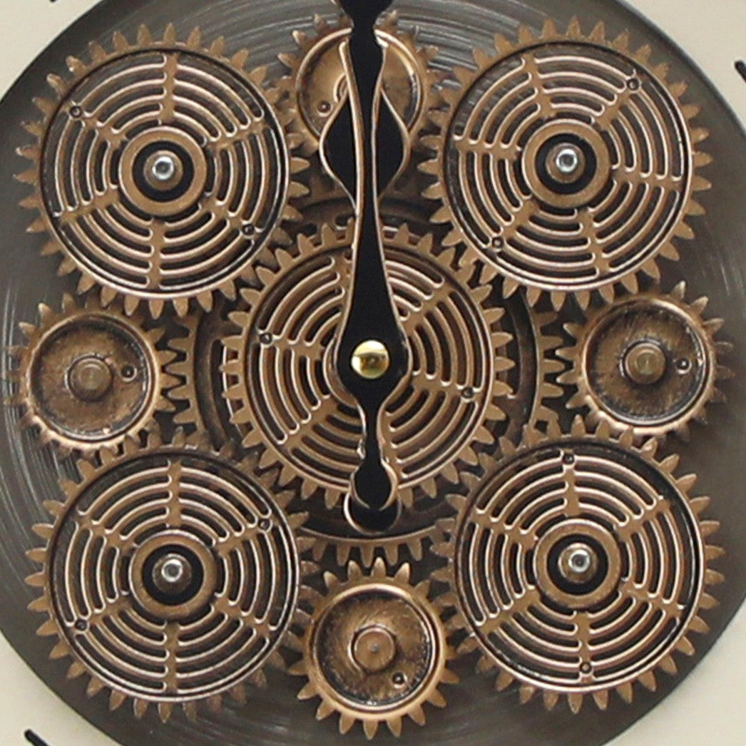Vintage Roman Numeral Gear Wall Clock – 43cm Classic Design