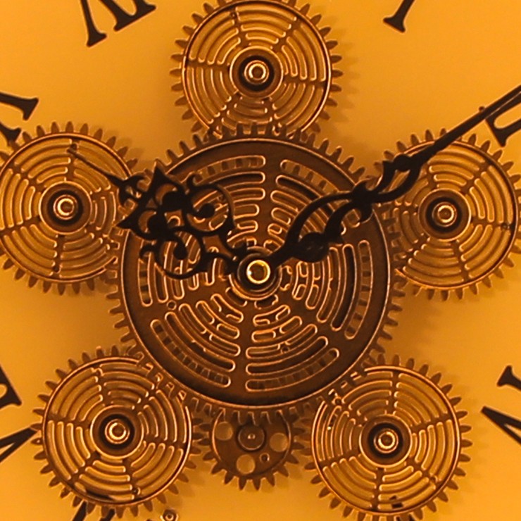 Luxury Lighted Gear Wall Clock –  Antique Style