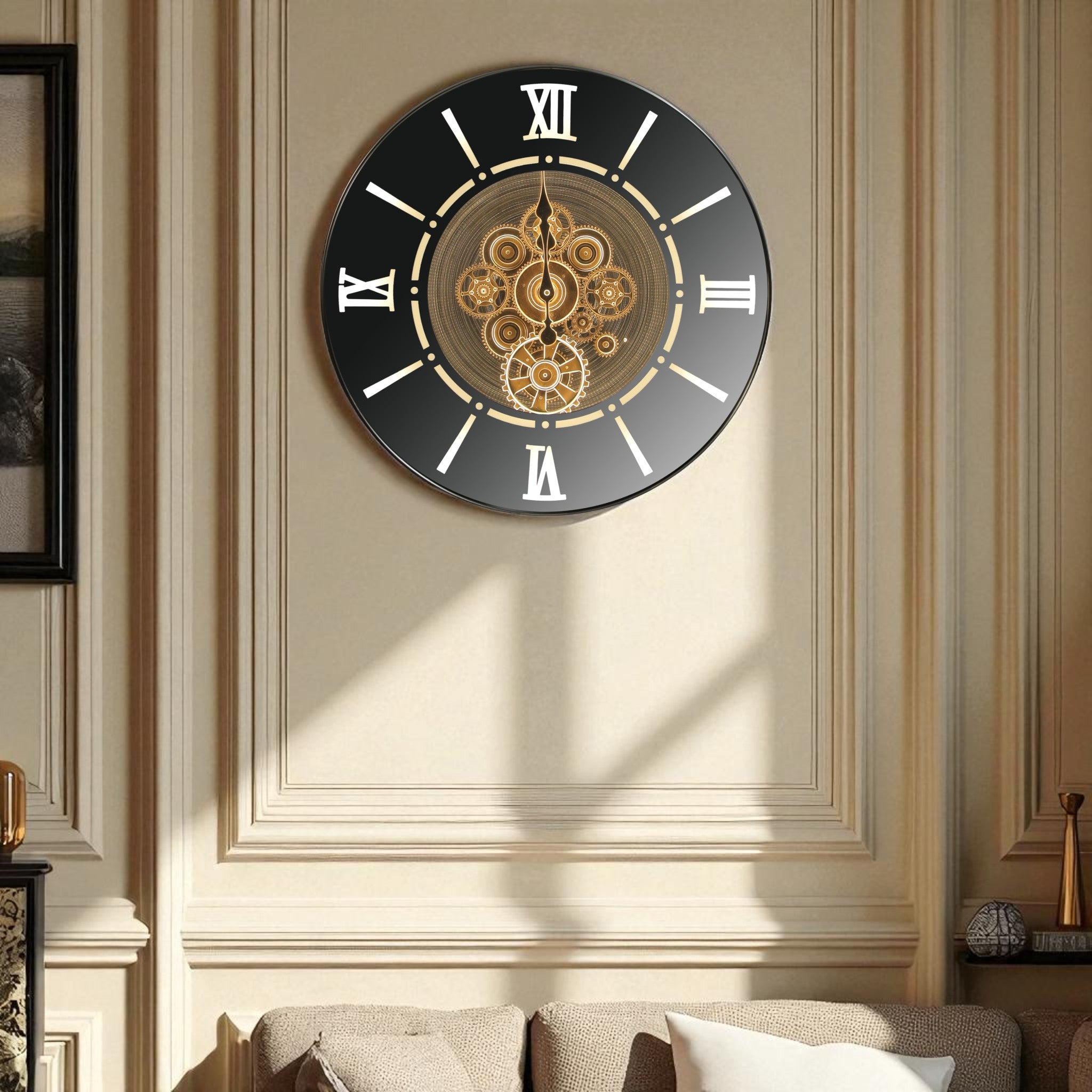 Majestique Roman Gear Clock