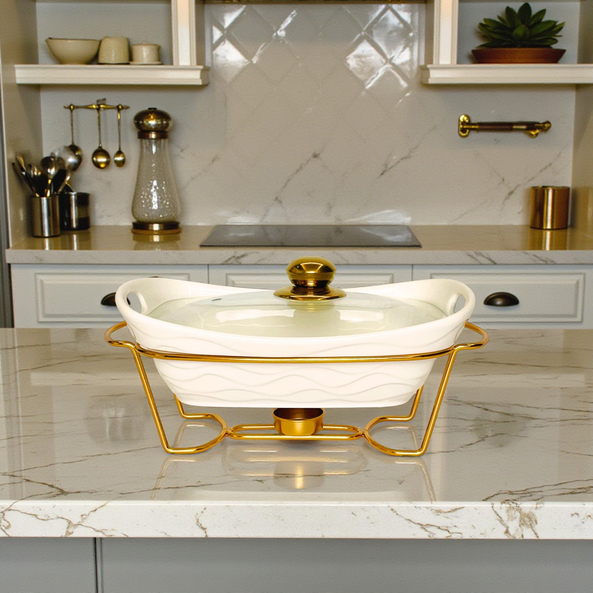 Opulent Luxe Ceramic Casserole