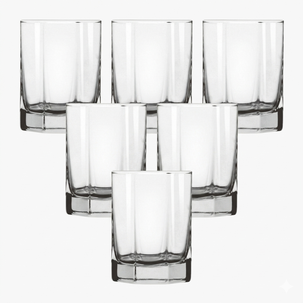 Elegant Banquet Glassware Set of 6