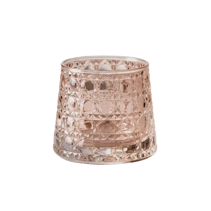 Luxury Amber Cut Whiskey Glasses Set of 6