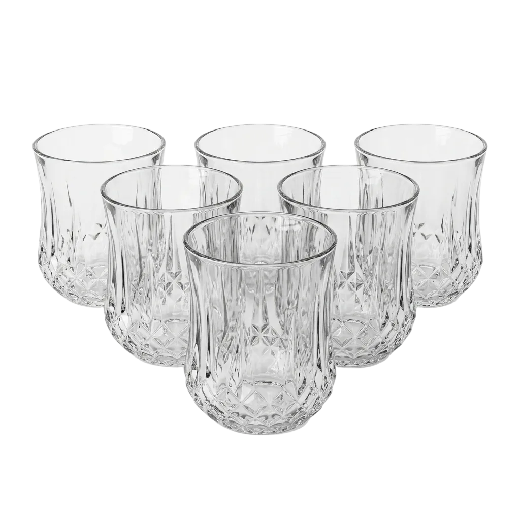Elegant Tulip Shaped Glasses Set of 6
