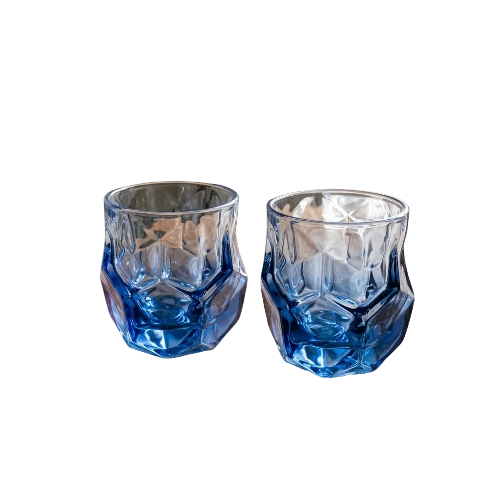 Elegant Modern Geometric Glasses - Set of 2