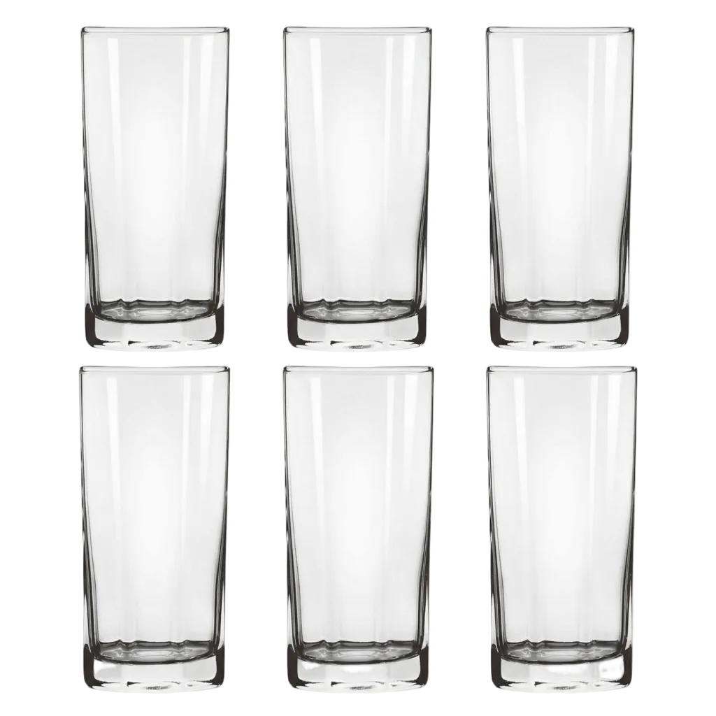 Modernist Crystalline Glasses Set of 6