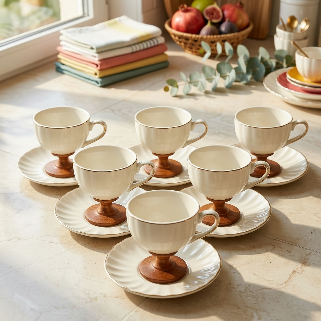 Vintage Pedestal Tea Set 12 Piece