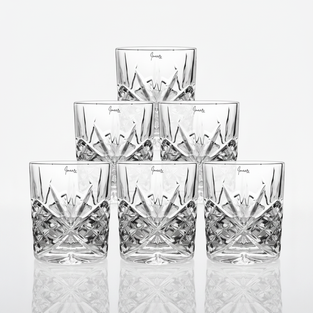 Geometric Starburst Glasses Set of 6