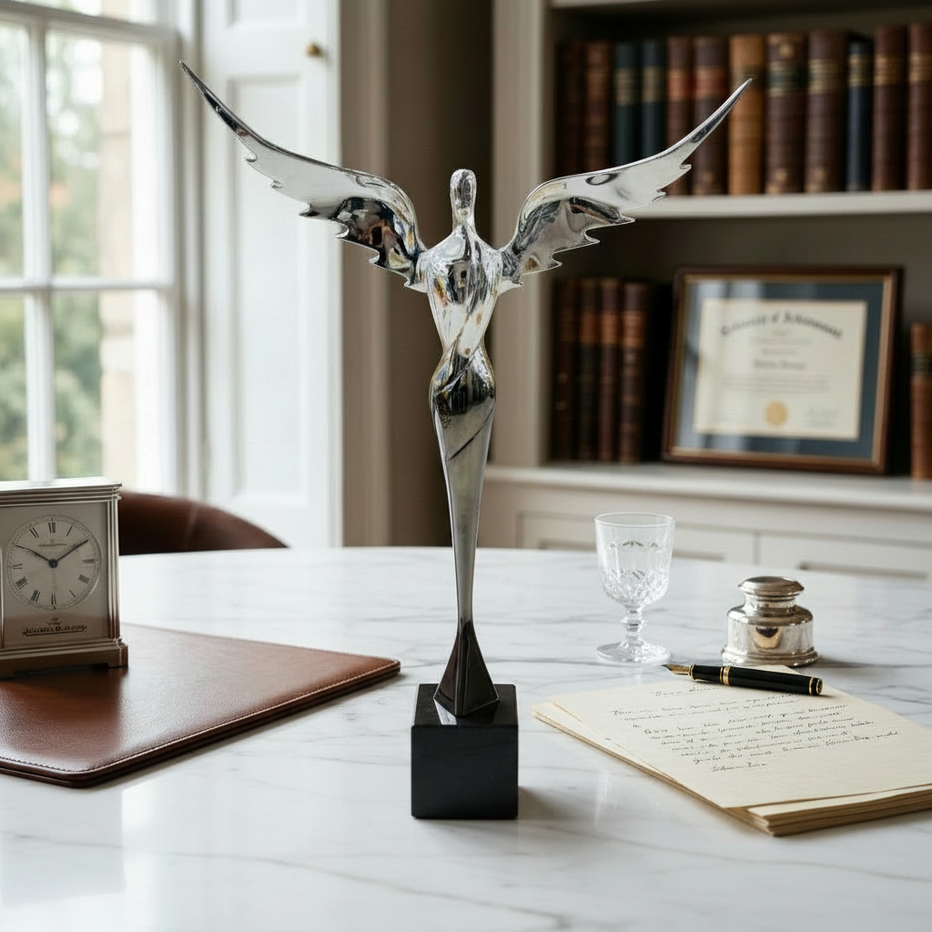 Elegant Ascending Angel Figurine