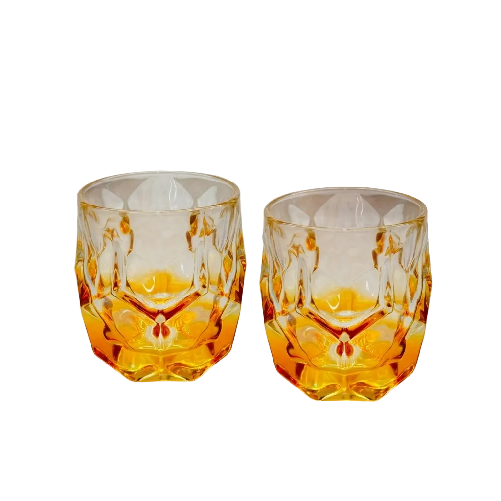 Elegant Modern Geometric Glasses - Set of 2