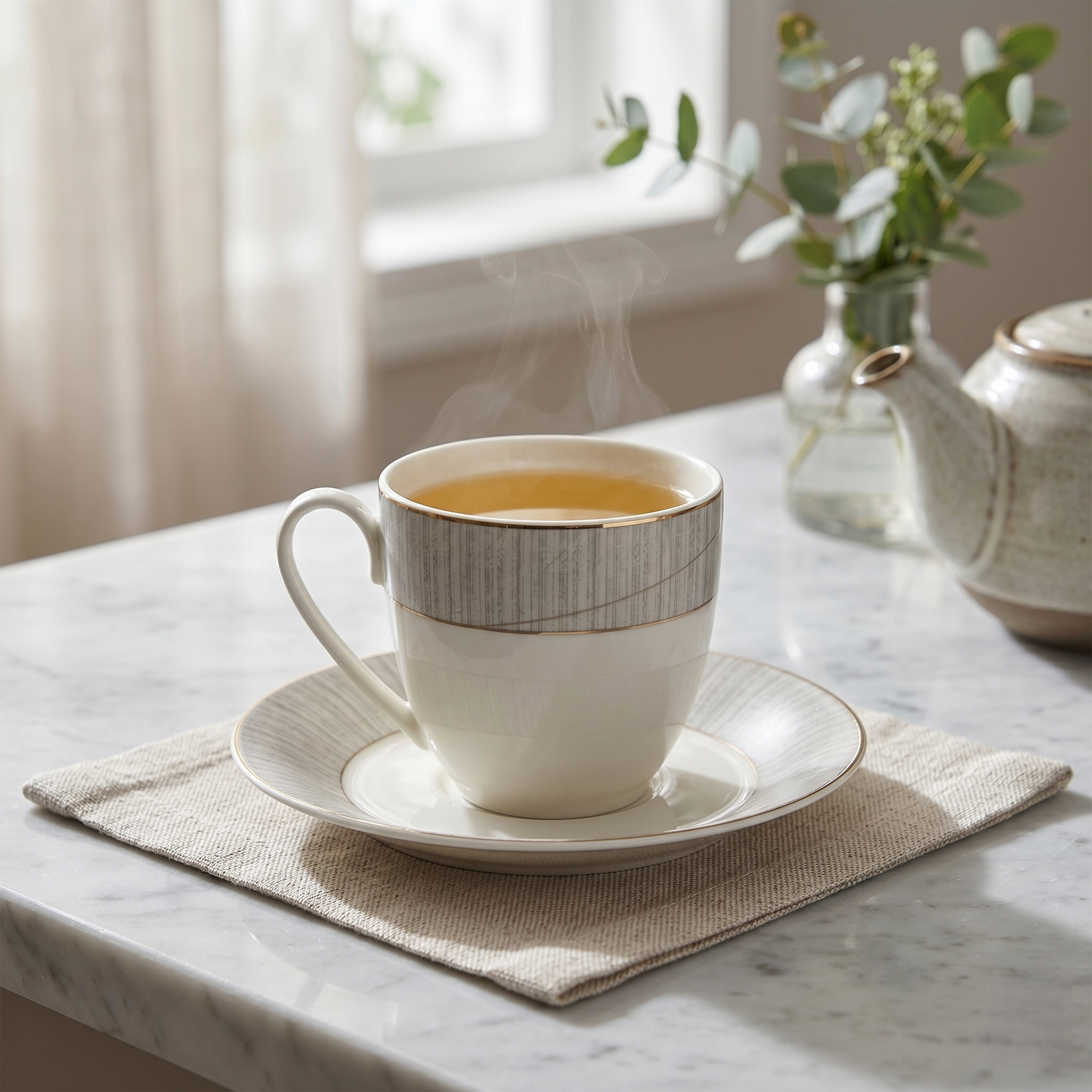 Pearl Linear Luxe 12pc Tea Set