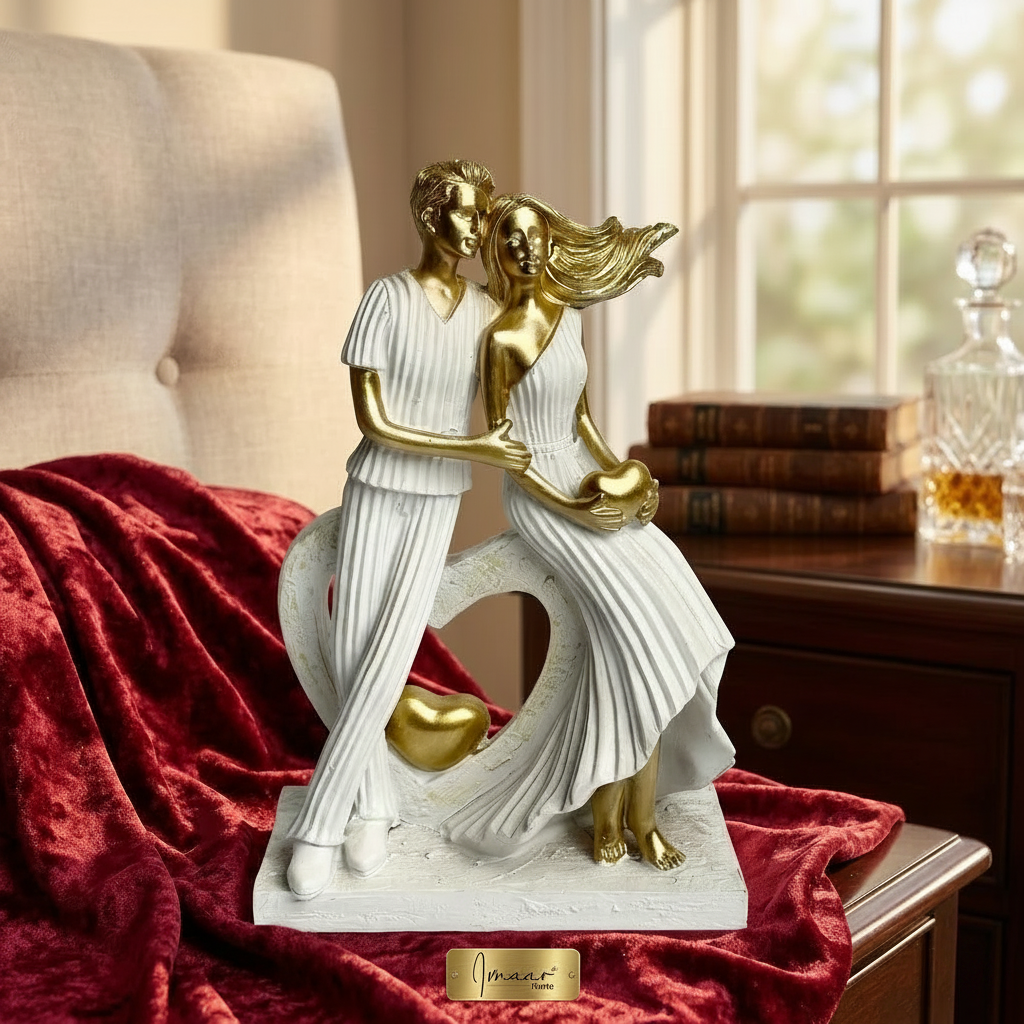 Heart Embrace Couple Figurine