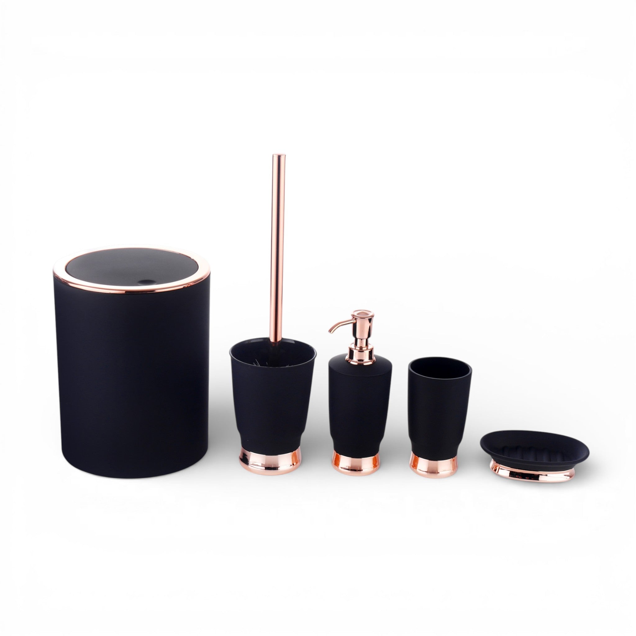 Modern Black 5Pc Bathroom Set