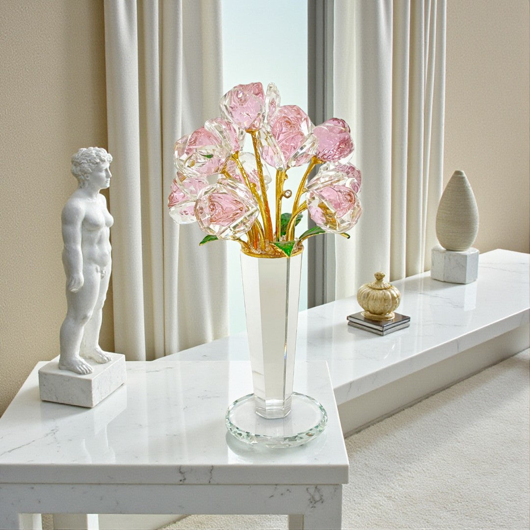 Crystal Flower Showpiece