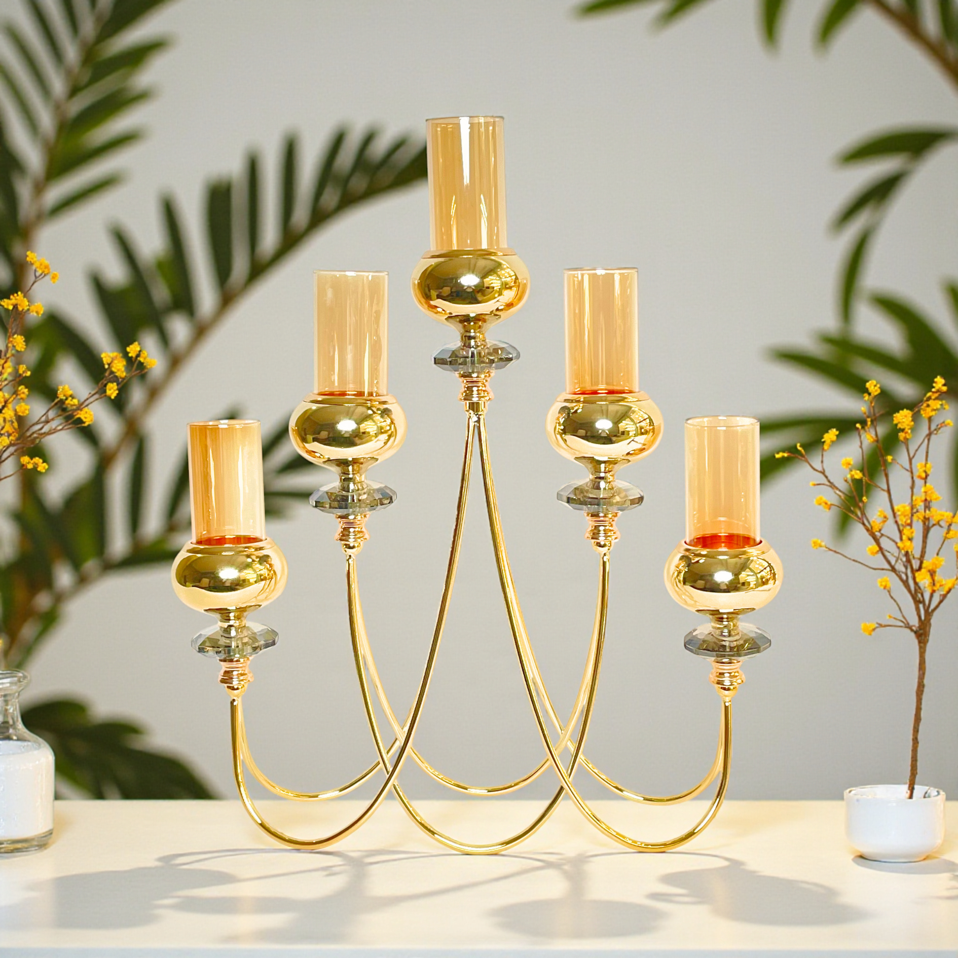 Opulent Elegance Five-Arm Candle Holder