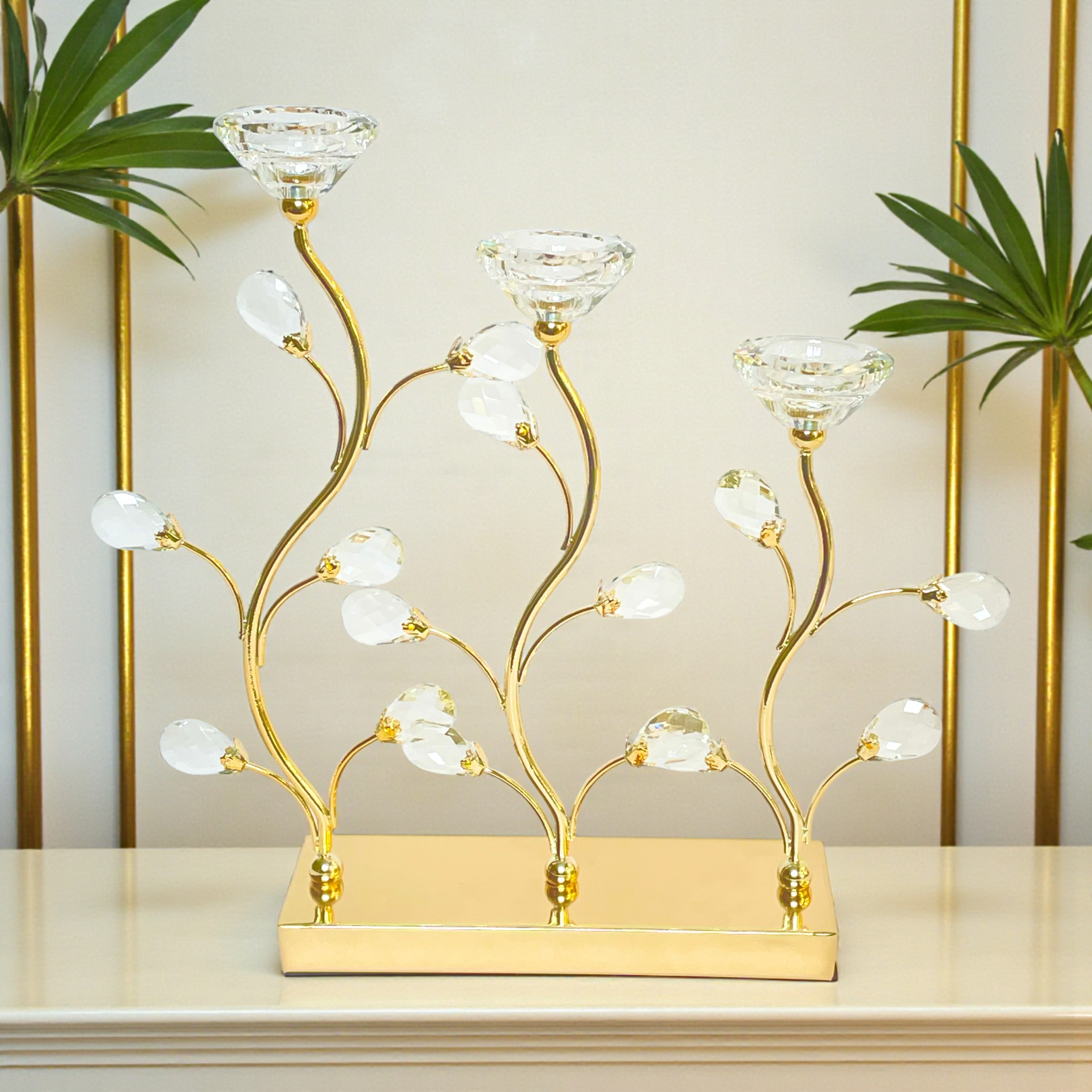Royal Glow Golden Candle Stand