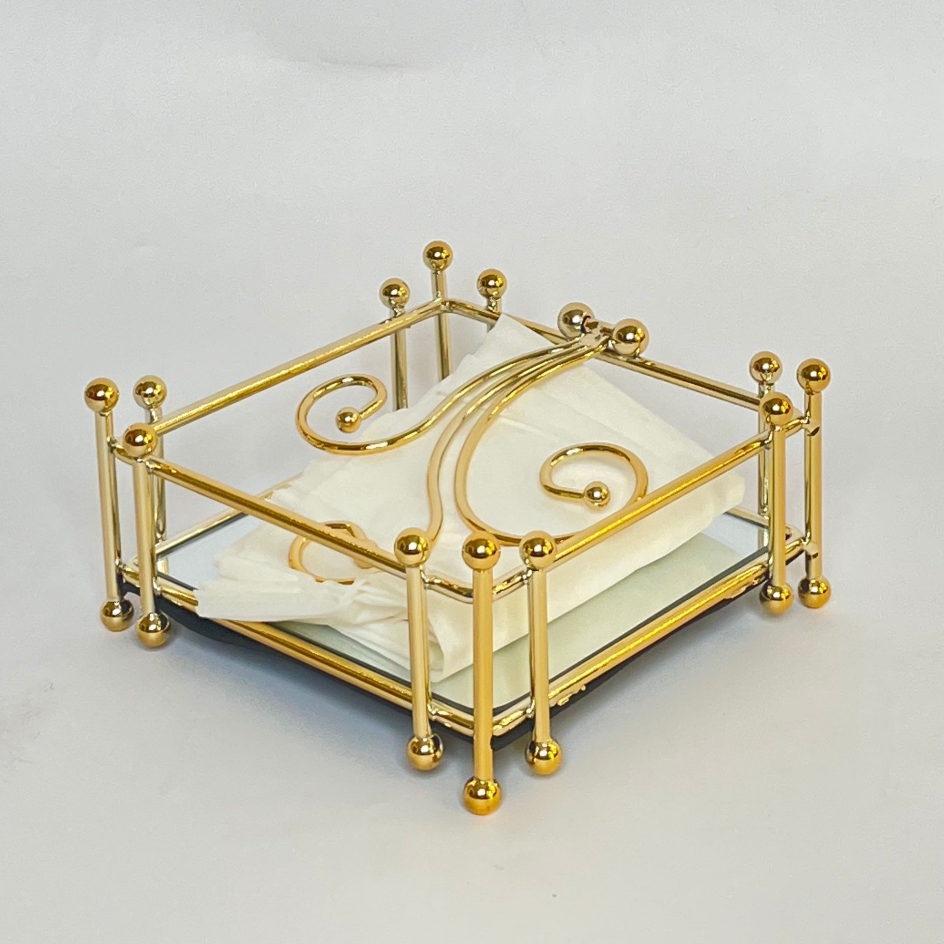 Elegant Golden Tissue Holder