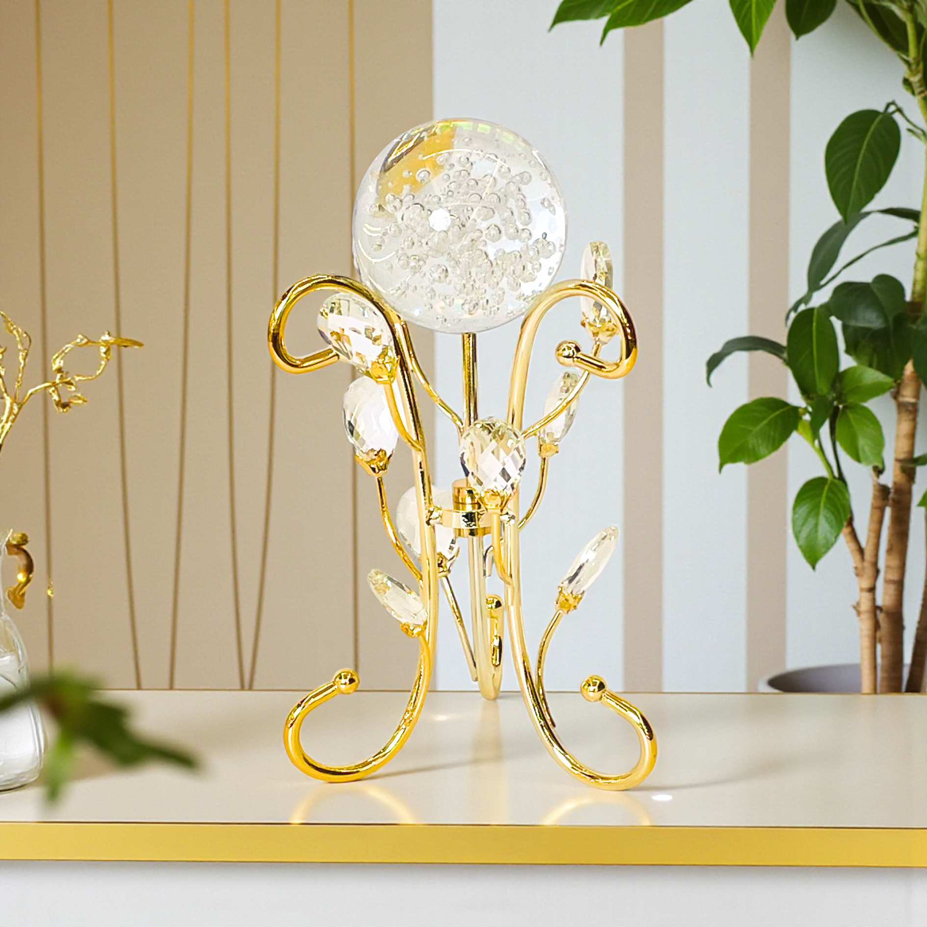 Elegant Crystal Ball Showpiece
