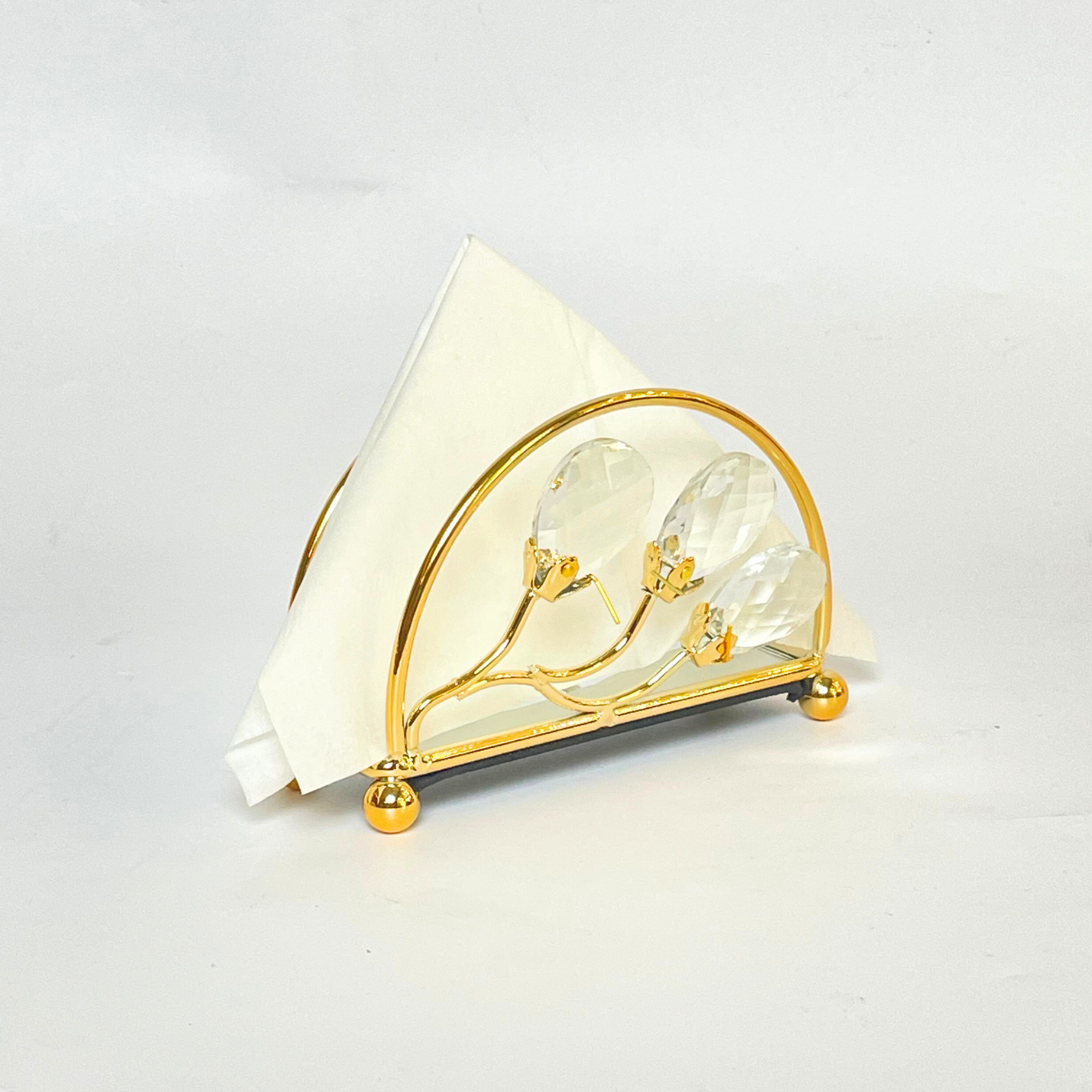 Royal Tissue Holder With Crystal Beads