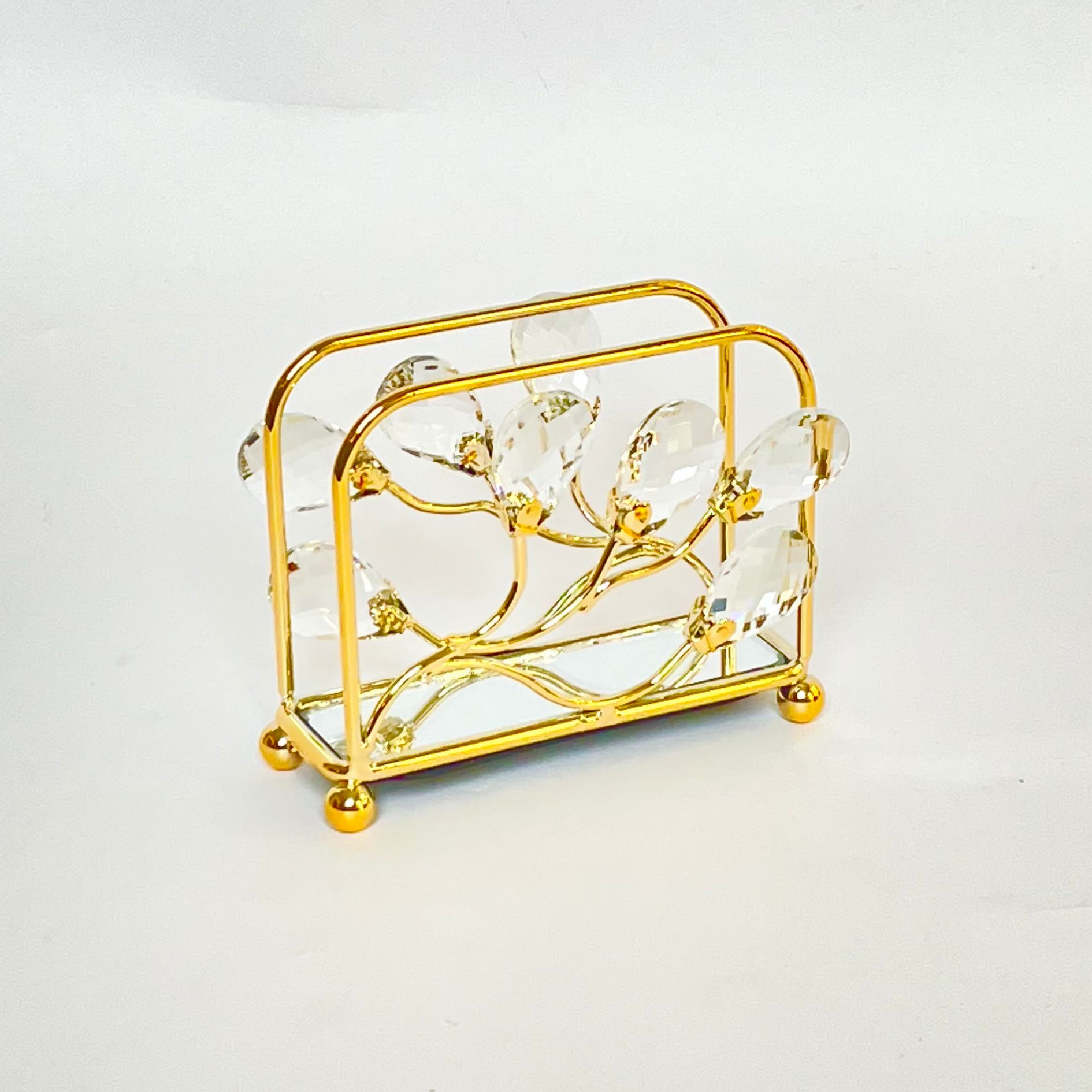 Luxe Tissue Holder With Crystal Beads