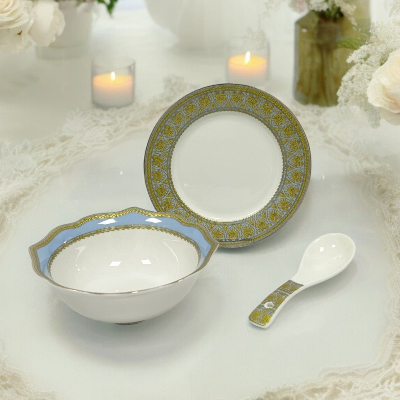 Pearl Cerulian Grandeur 18pc Bowl Set