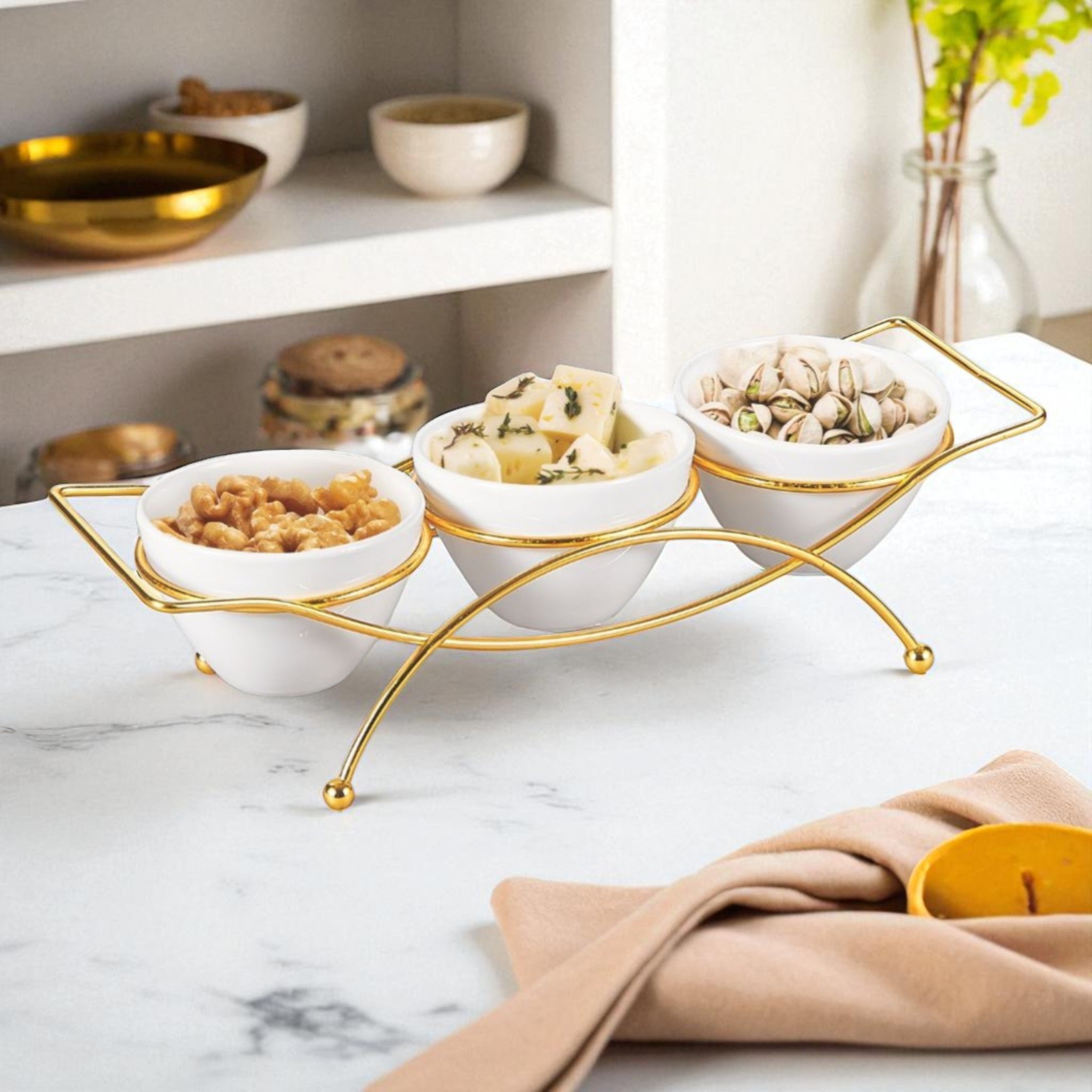 The Golden Grove 3PC-Serveware Set