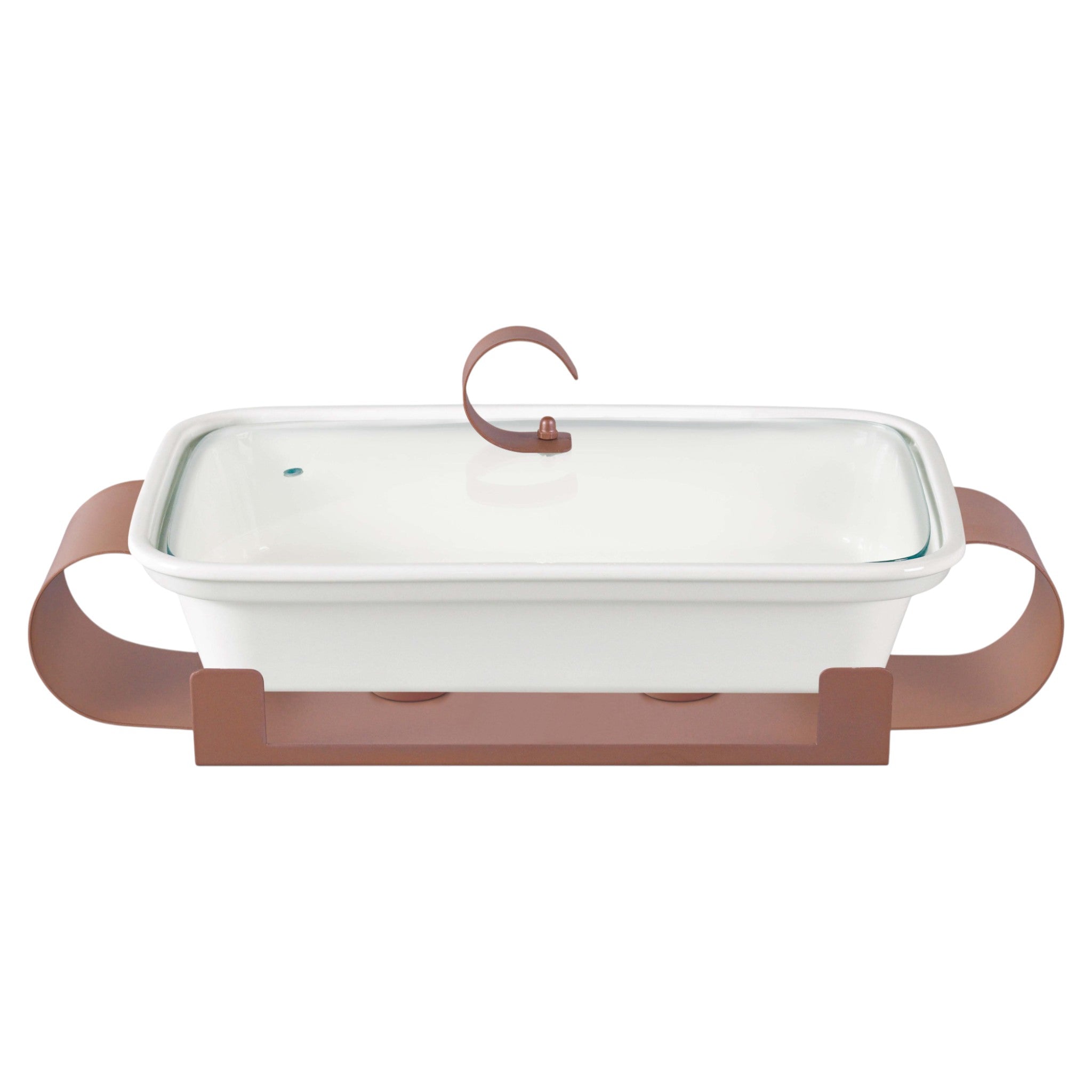 Luxury Ceramic Casserole with Designer Metal Stand