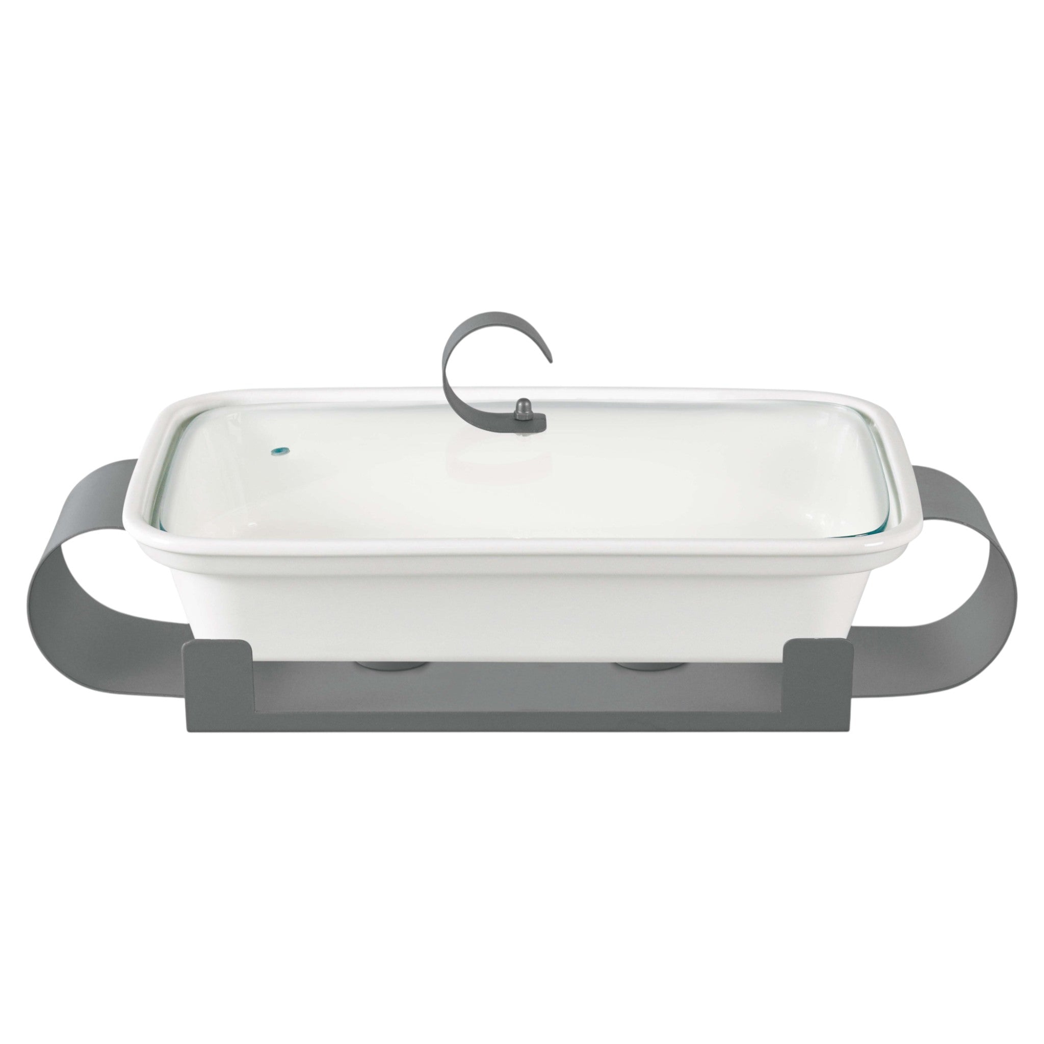 Luxury Ceramic Casserole with Designer Metal Stand