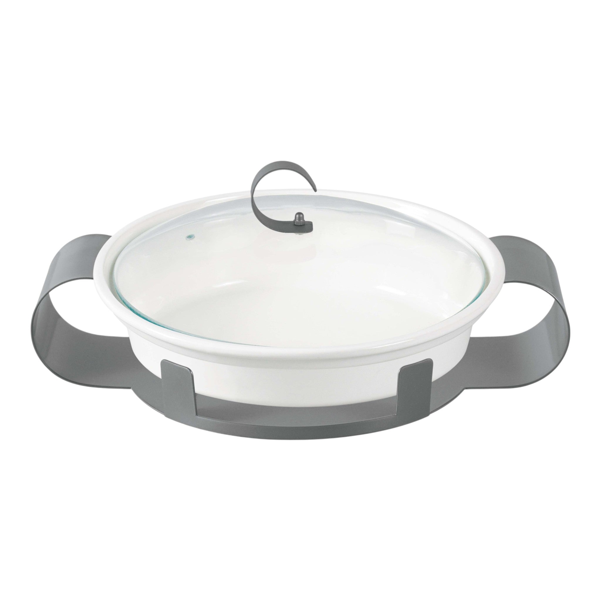 Elegant Round Serving Casserole – Dual-Tone Finish