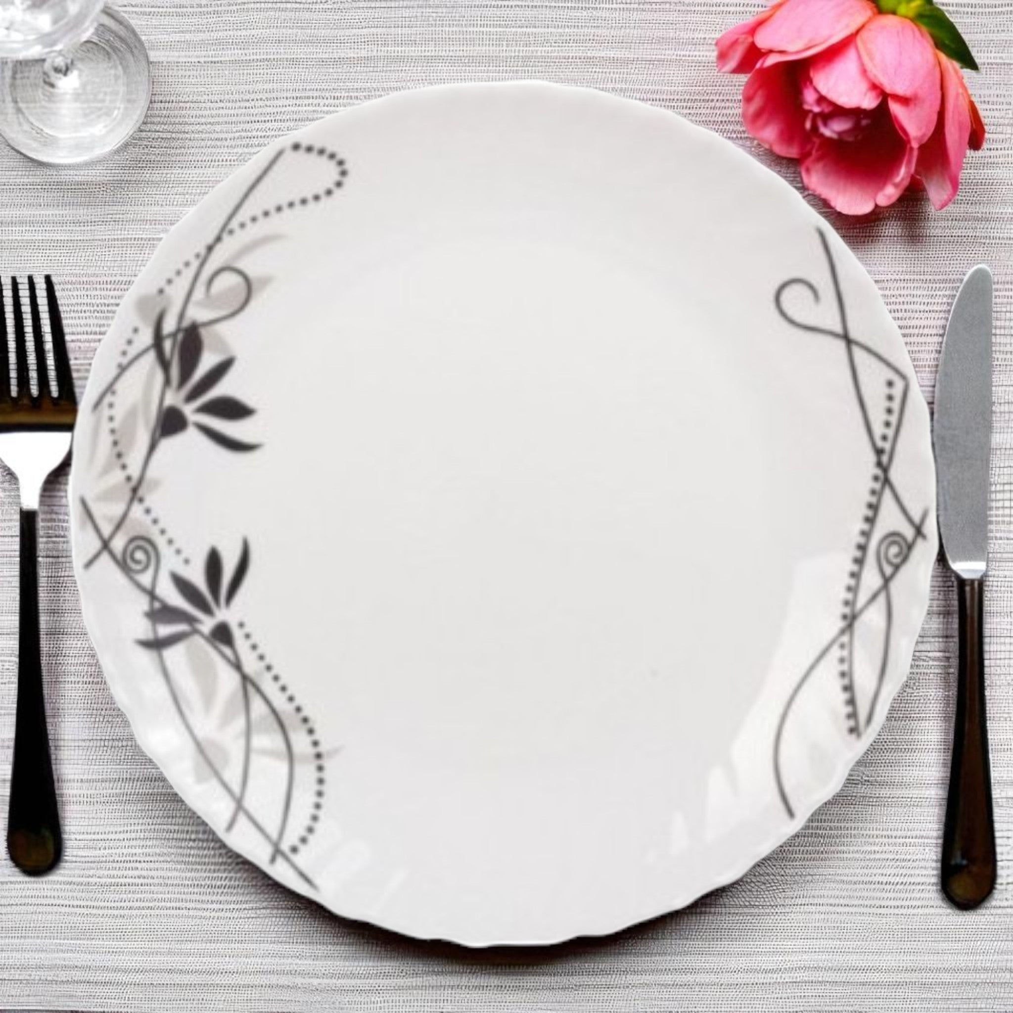 Royal Bloom – Premium 33pc Opalware Dining Set