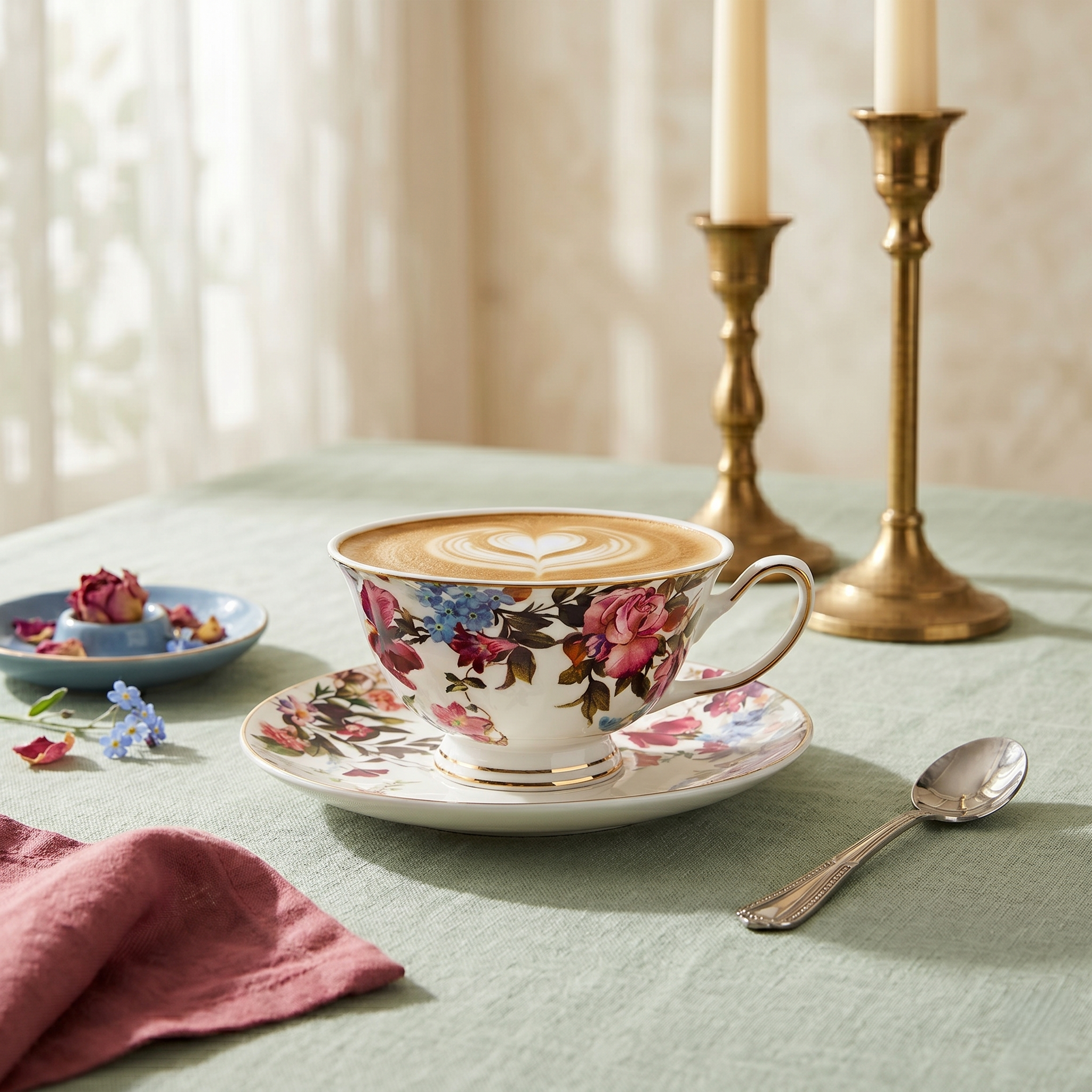 Golden Elegance Cup & Saucer - Set of 12