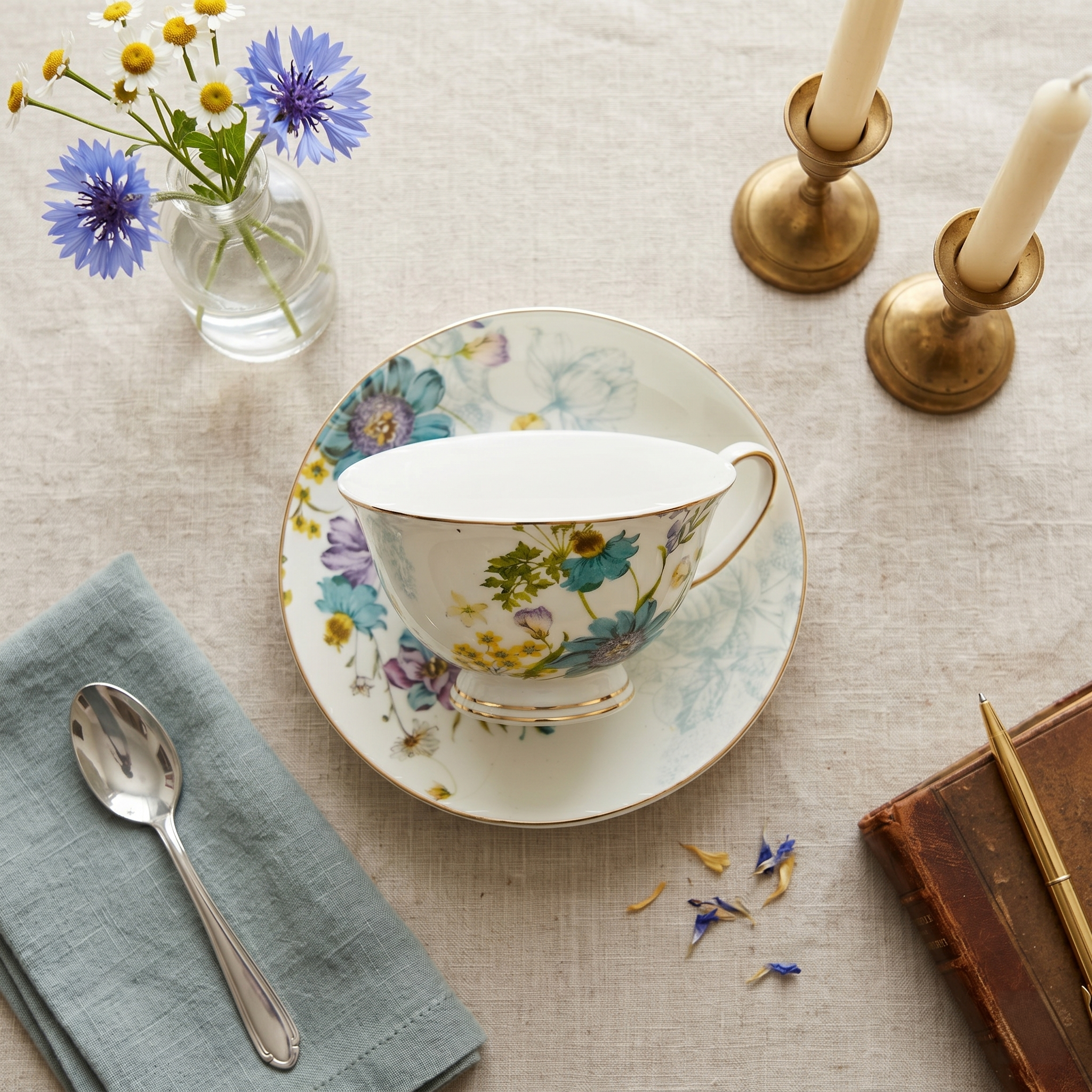 Luxury Tea Time Cup & Saucer Set- Set of 12