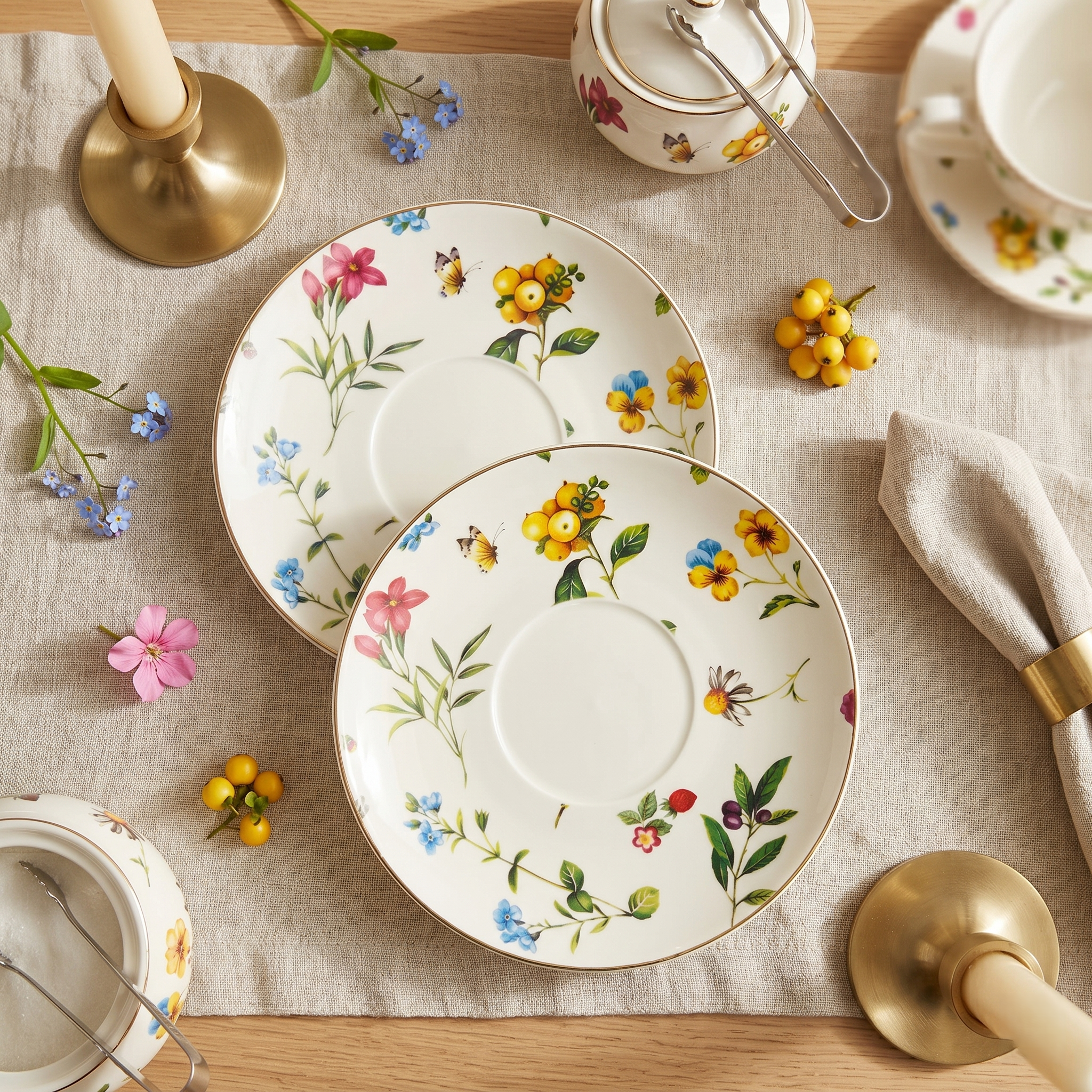 Charming Floral Gift Tea Cup Set- Set of 12