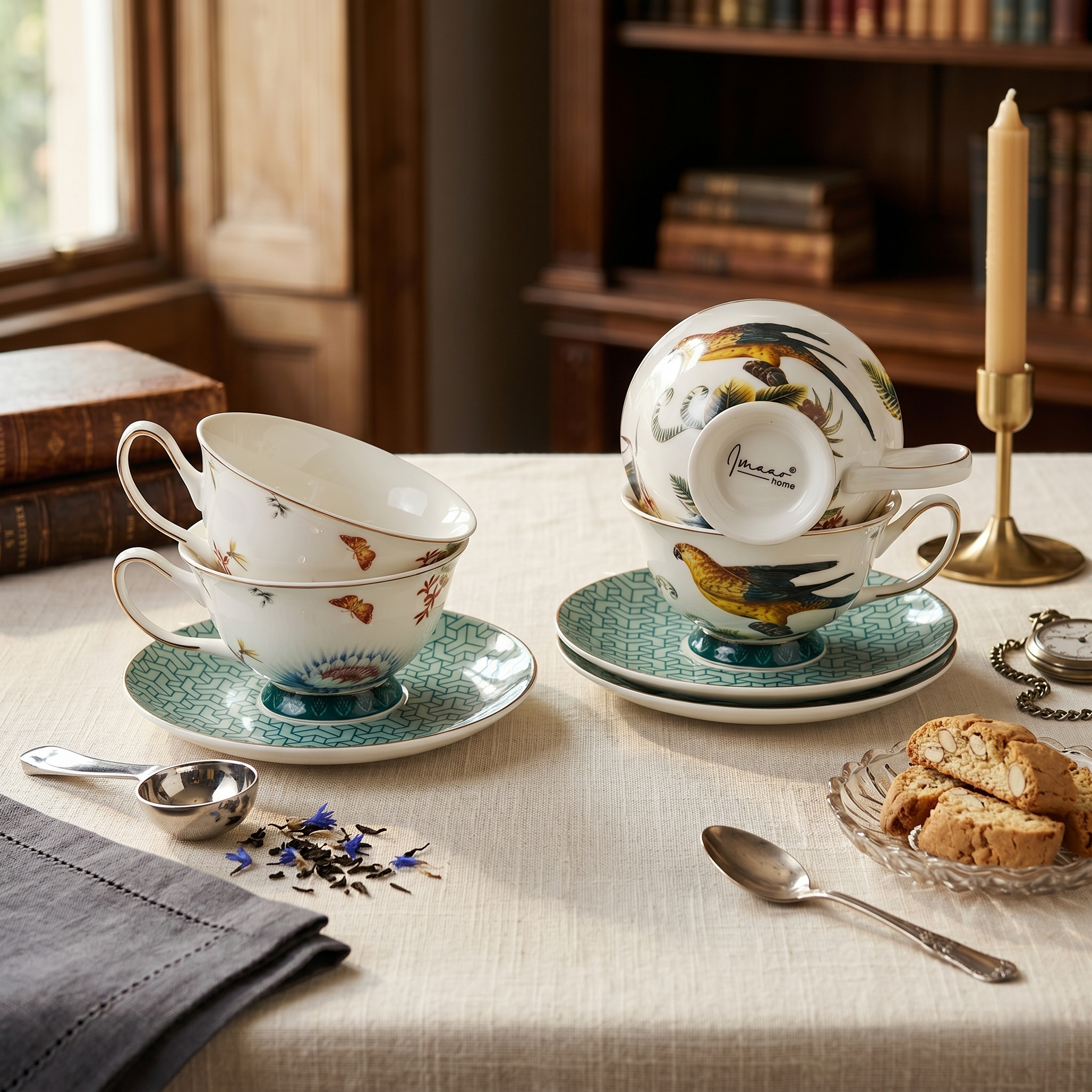Royal Tea Party Cup & Saucer- Set of 12