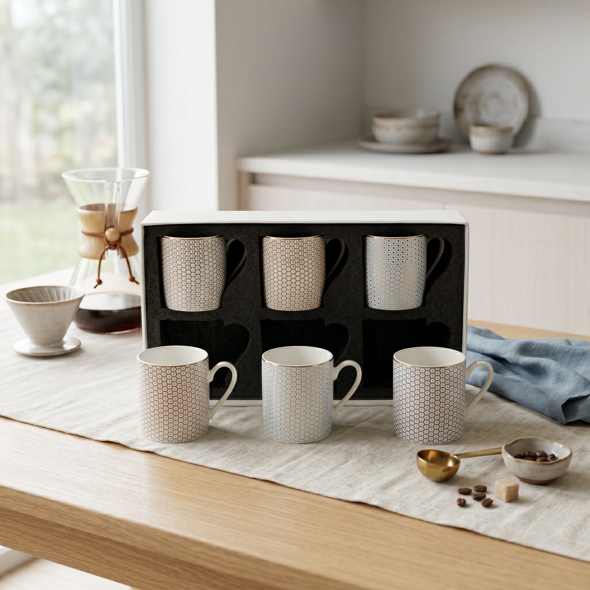 Luxury Ceramic Tea Cup - Set of 6