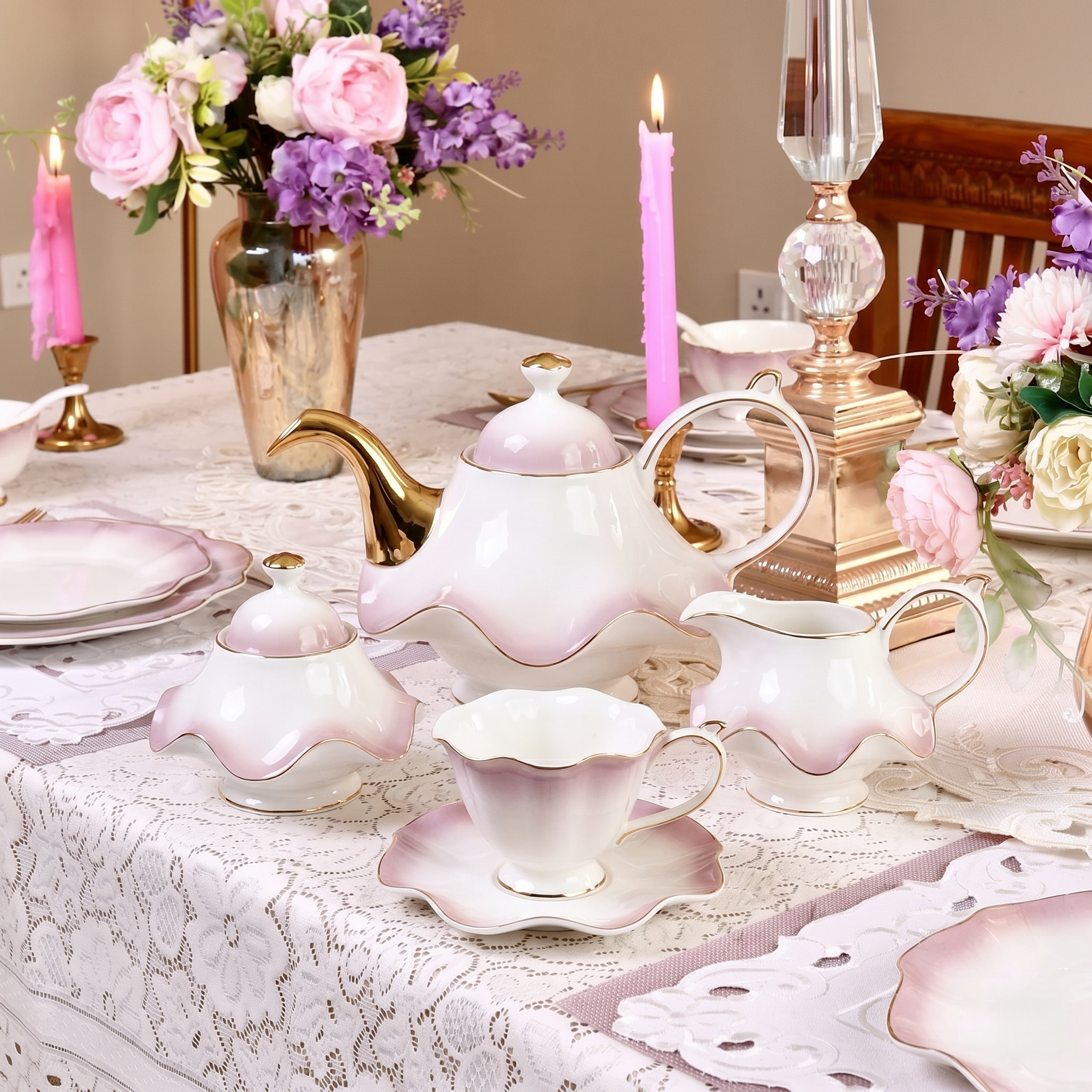 The Windsor Elegance - 15Pc Luxury Tea Set