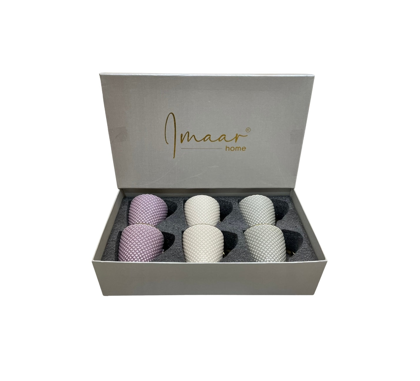 Trio Color Porcelain 6pc Tea Set