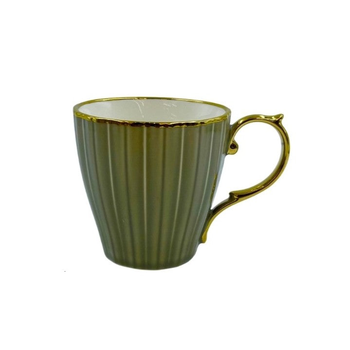 Trio Color Porcelain 6pc Tea Set