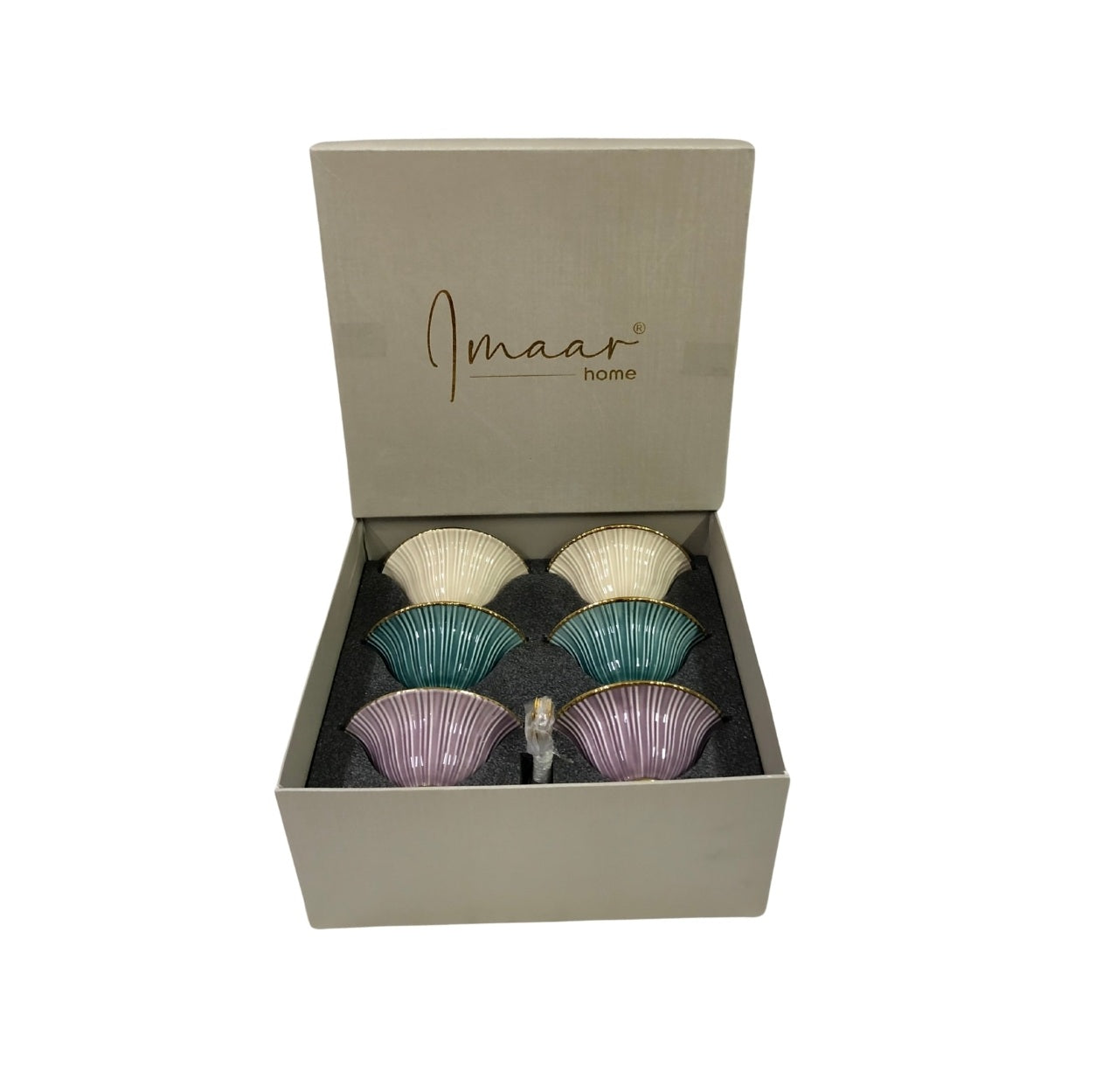 Scoop & Serve 6pc Porcelain Ice Cream Bowl Set