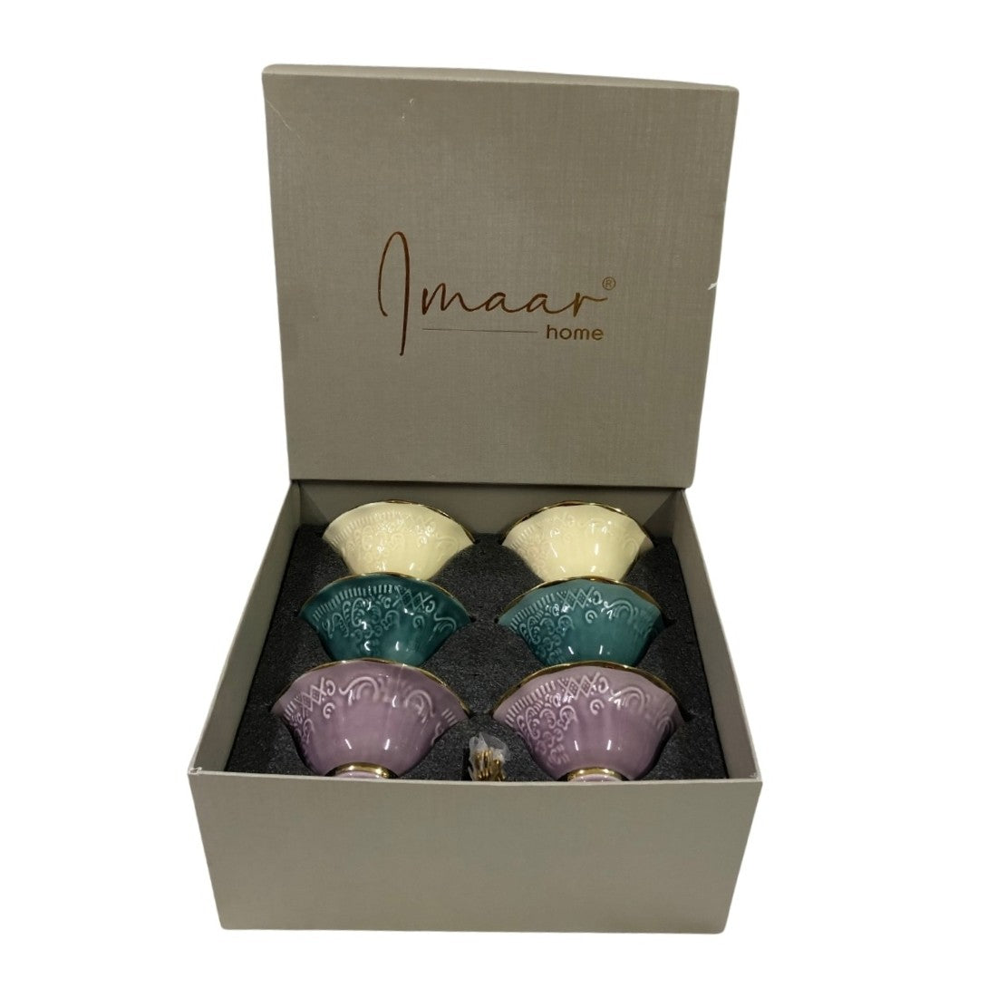 ColorPop 6pc Ice Cream Bowl Set – Porcelain Elegance