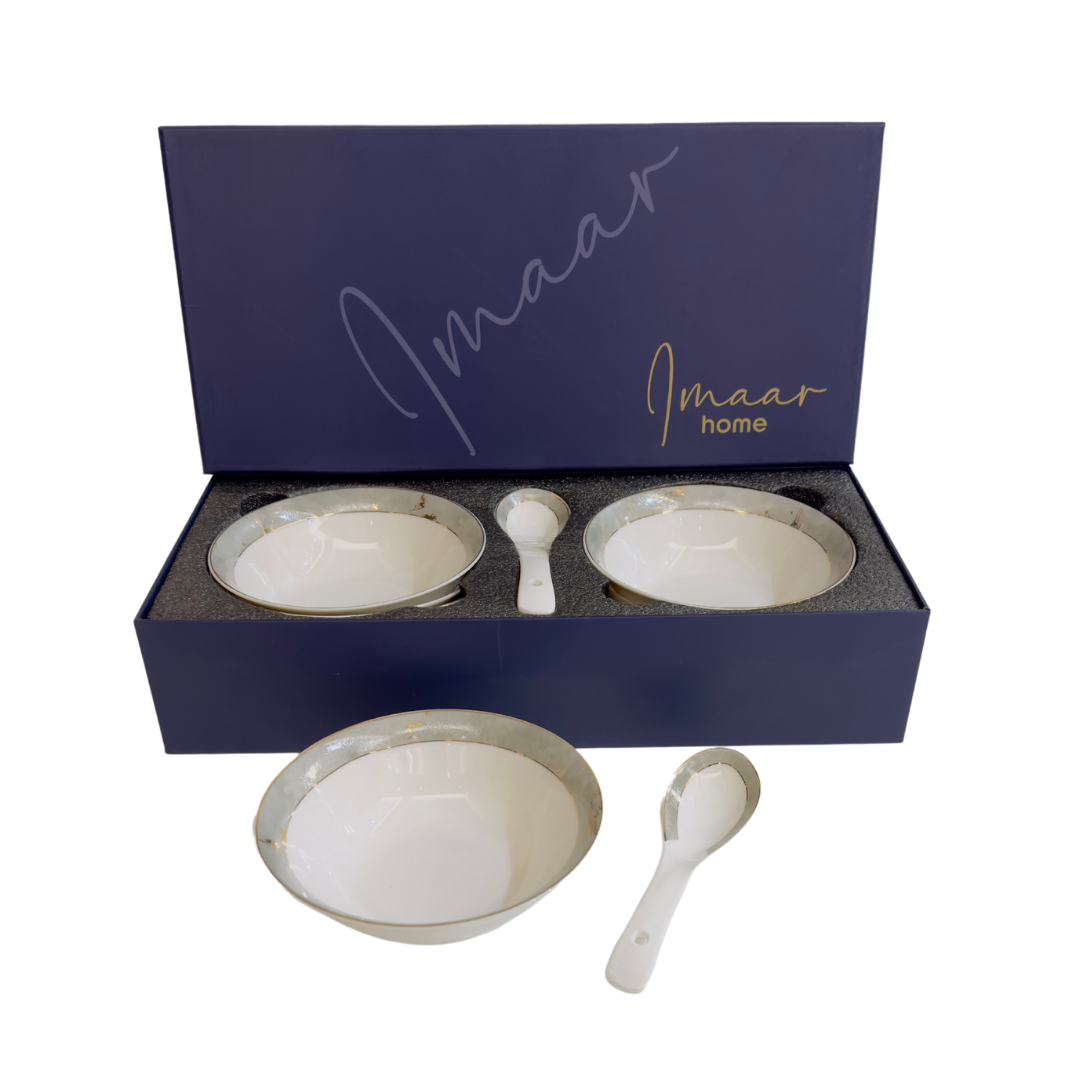 Pearl Marble Opulence 12pc Bowl Set